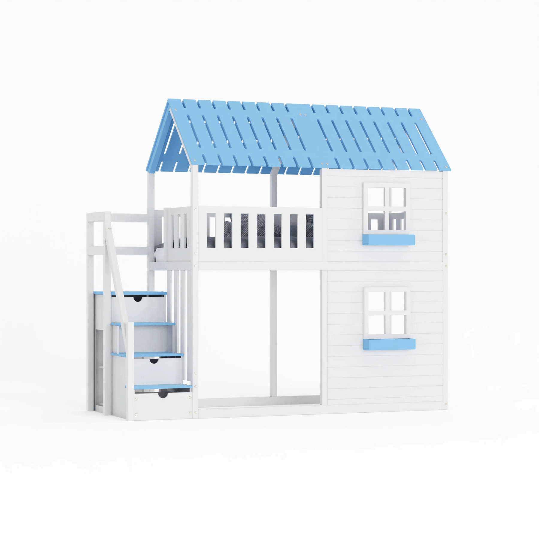 Kinderbett Hausbett Etagenbett für Kinder - Julia