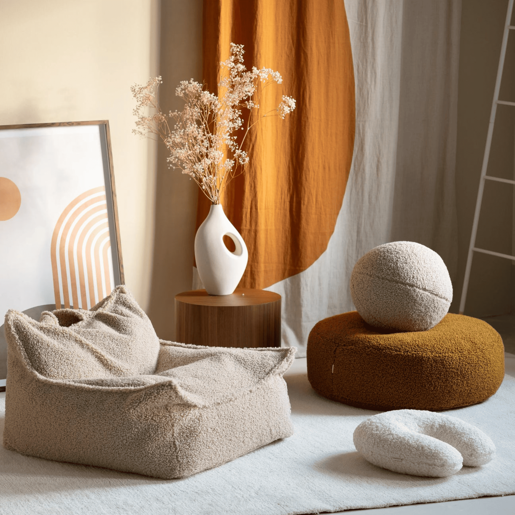 Kissen in U-Form aus Teddy Polster Kinderkissen I wigiwama - LeoBabys