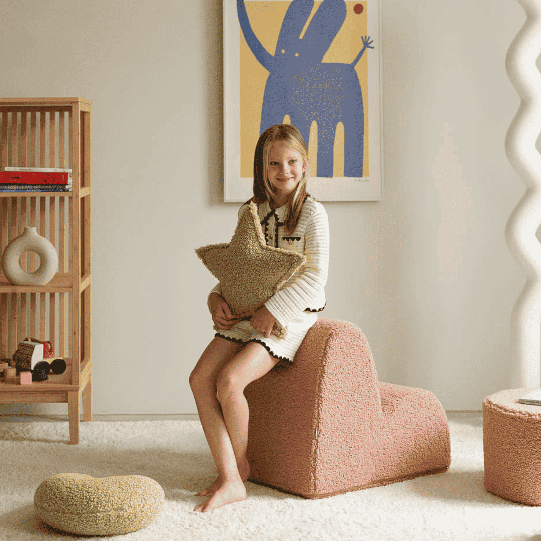 Kissen Stern aus Teddy Polster I wigiwama - LeoBabys