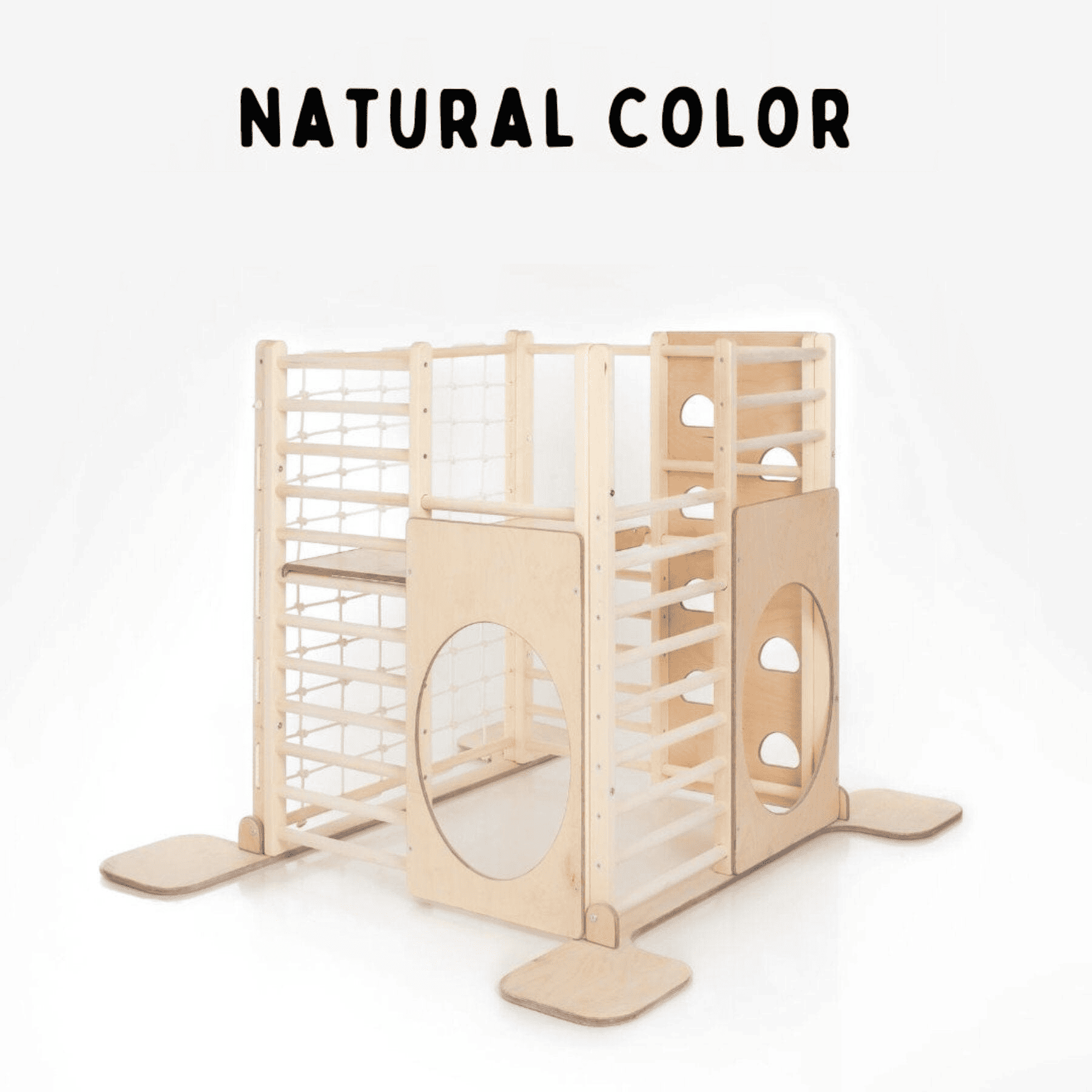 Indoor Klettergerüst Kinder Holz Spielturm Holz XXL - LeoBabys