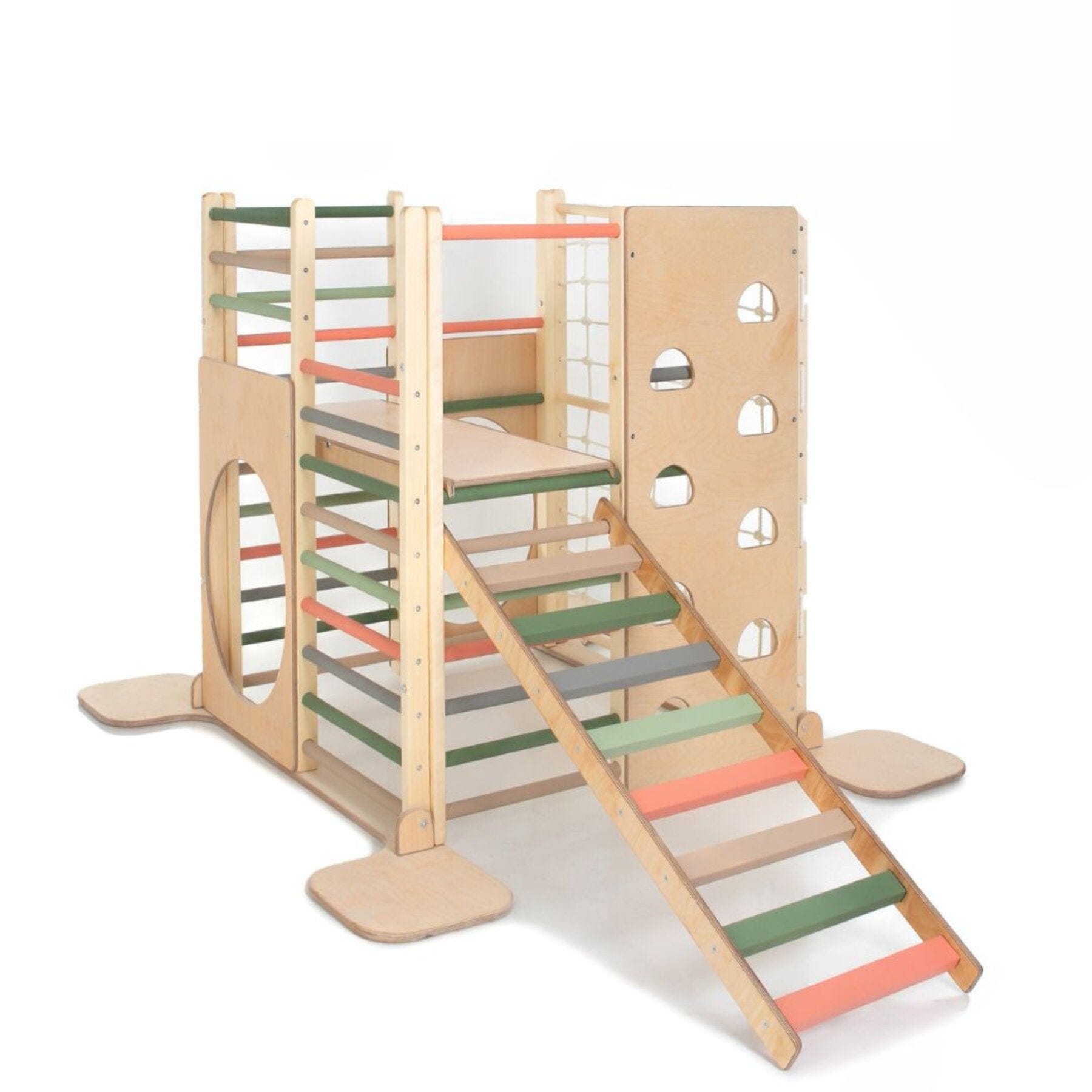 Klettergerüst Spielturm Holz XXL - LeoBabys