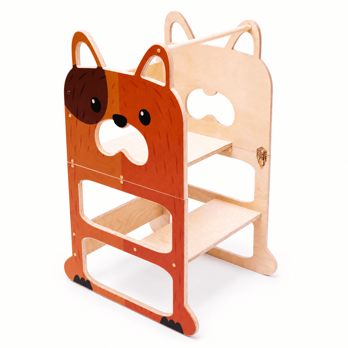Learning Tower Lernturm für zwei Kinder Wandelbar Montessori Holz Bio Natürlich - LeoBabys