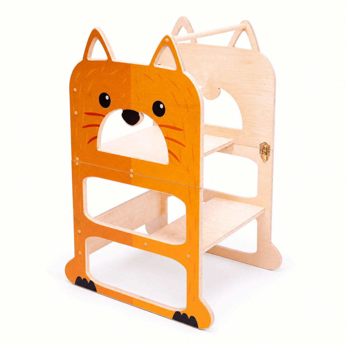 Learning Tower Lernturm für zwei Kinder Wandelbar Montessori Holz Bio Natürlich - LeoBabys
