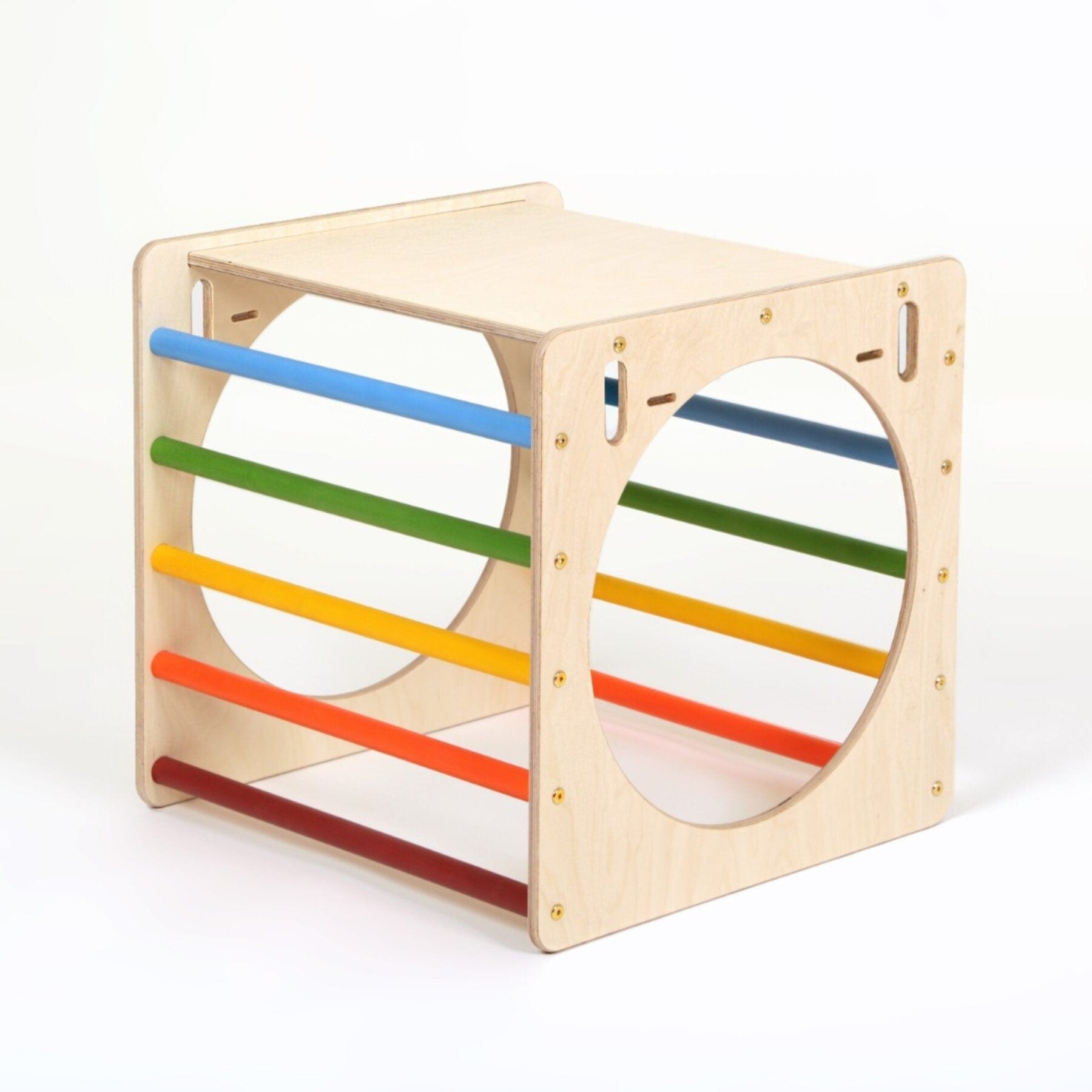 Kletterwürfel Explorer Holz Regenbogen - LeoBabys