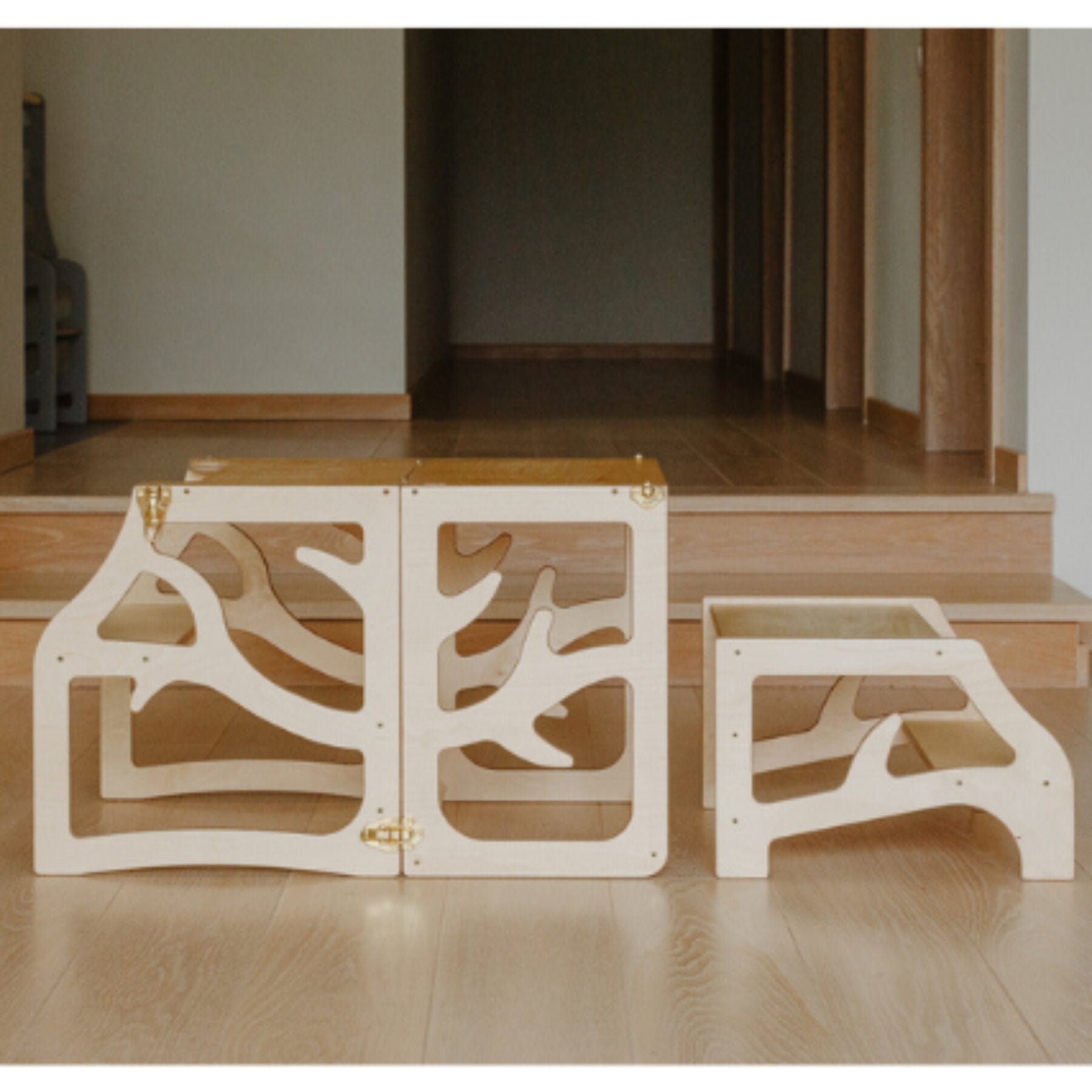 3in1 Lernturm Learning Tower - Lernturm mit Rutsche und Tritthocker - LeoBabys