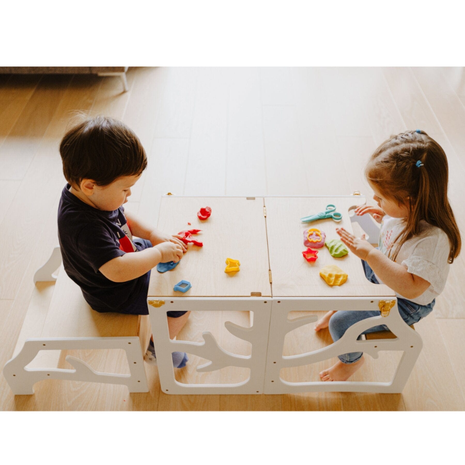 3in1 Lernturm Learning Tower - Lernturm mit Rutsche und Tritthocker - LeoBabys