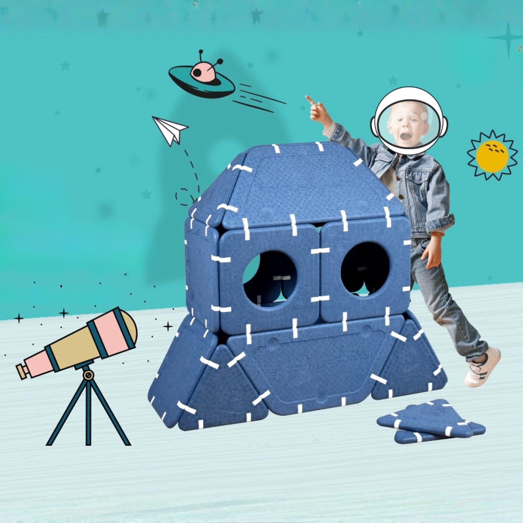 Magnetische Riesenbausteine - Magnetbaukasten-Set 30-teilig