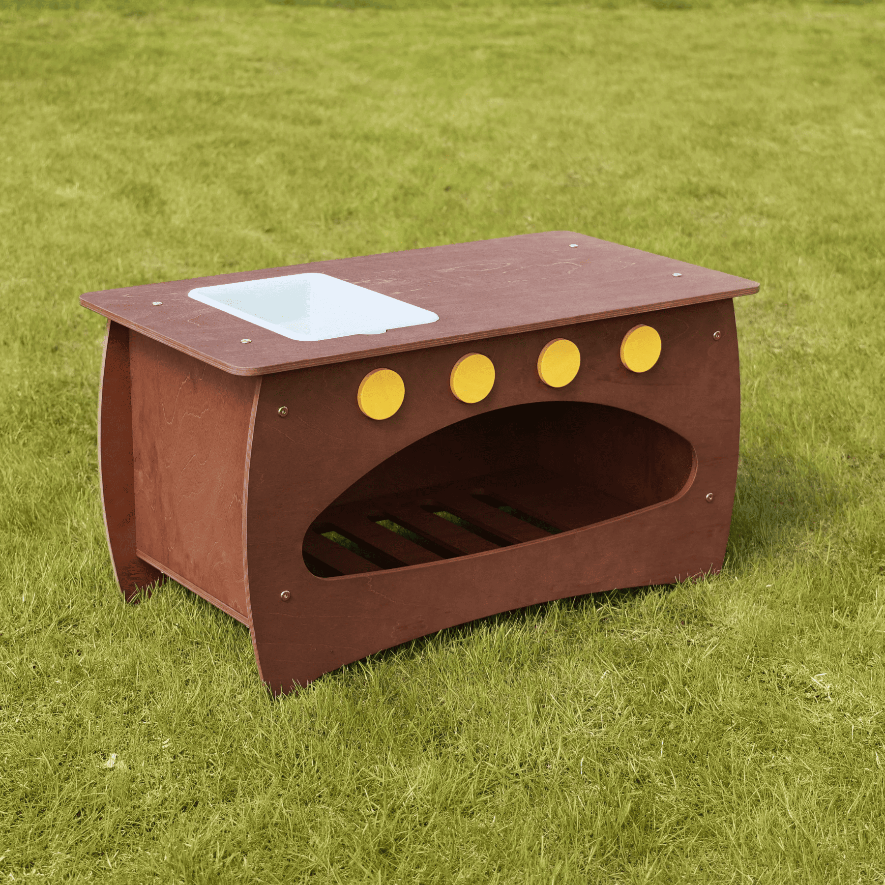 Matschküche Outdoor aus Holz – Wetterfest, langlebig & kindgerecht