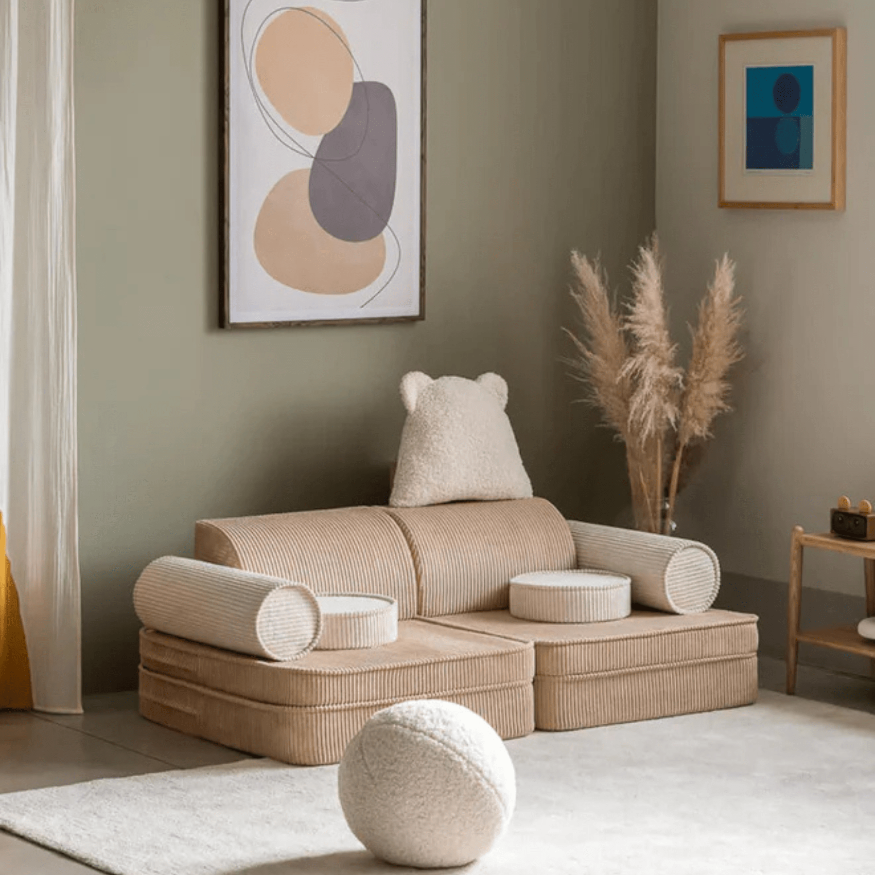 Modulares Kinder-Spielsofa Kindersofa aus Cord I wigiwama - LeoBabys