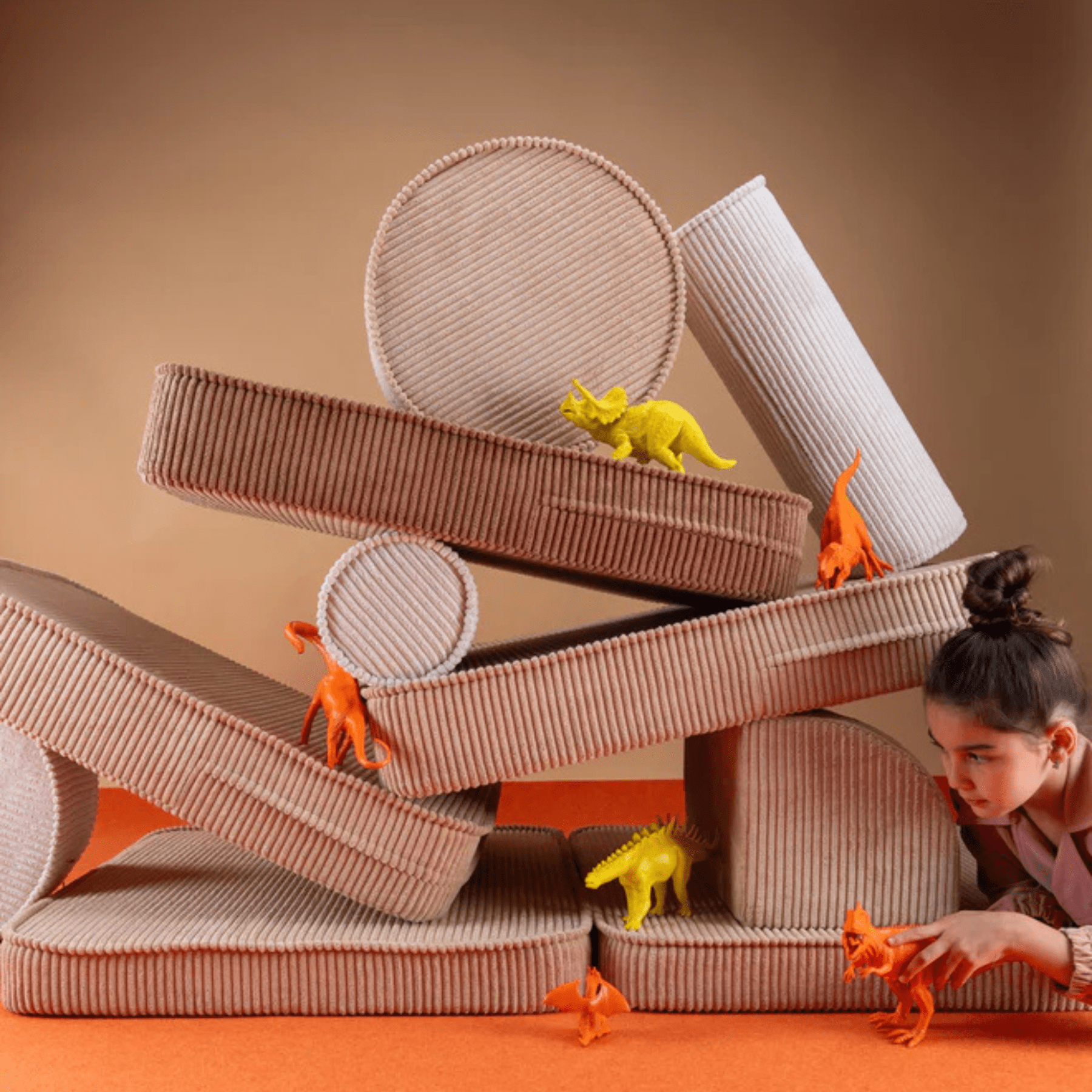 Modulares Kinder-Spielsofa Kindersofa aus Cord I wigiwama - LeoBabys