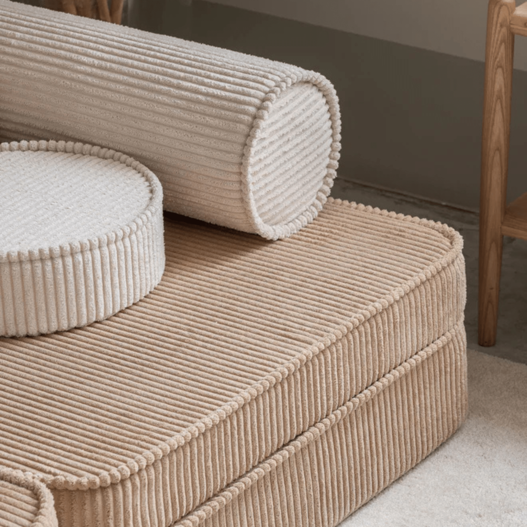 Modulares Kinder-Spielsofa Kindersofa aus Cord I wigiwama - LeoBabys