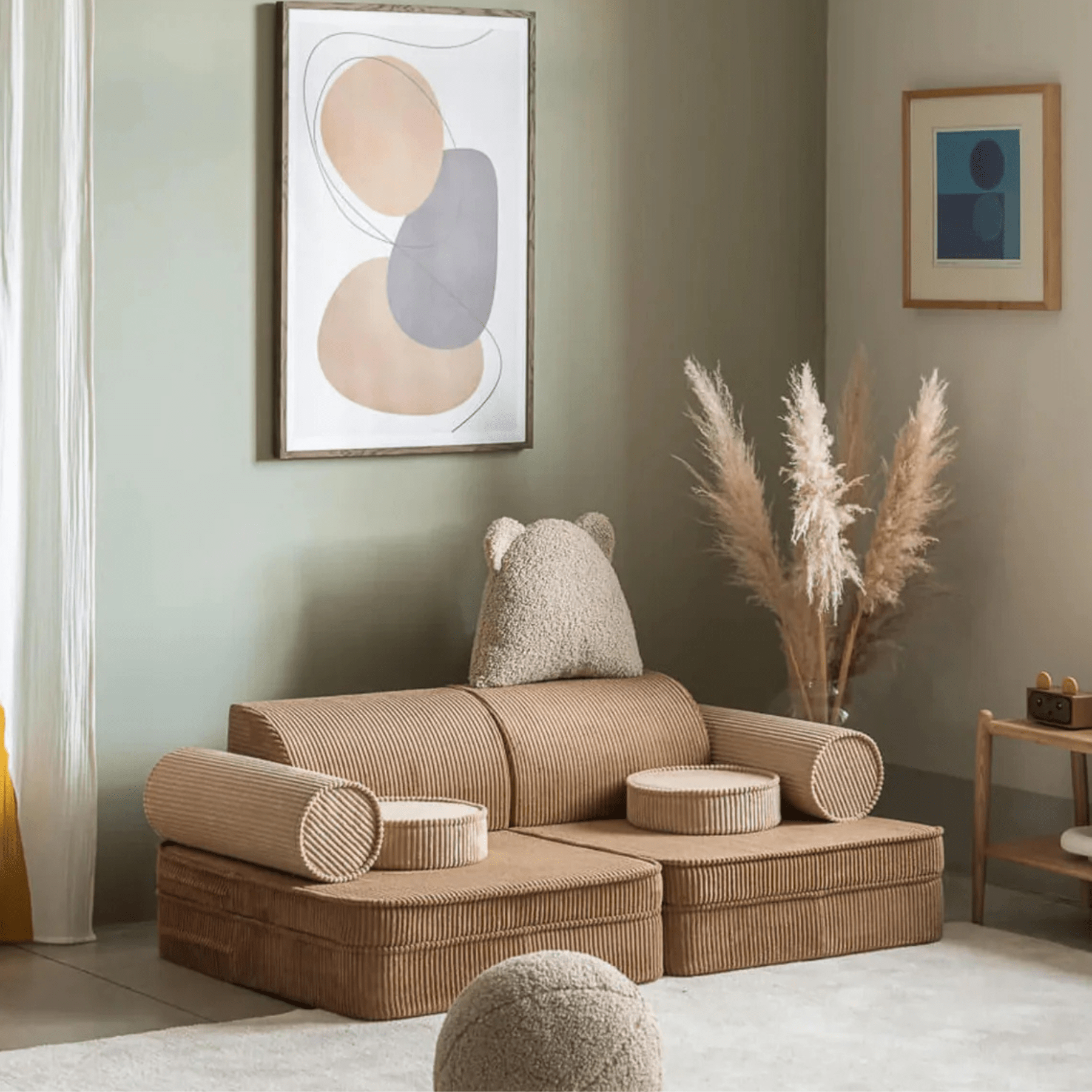 Modulares Kinder-Spielsofa Kindersofa aus Cord I wigiwama - LeoBabys