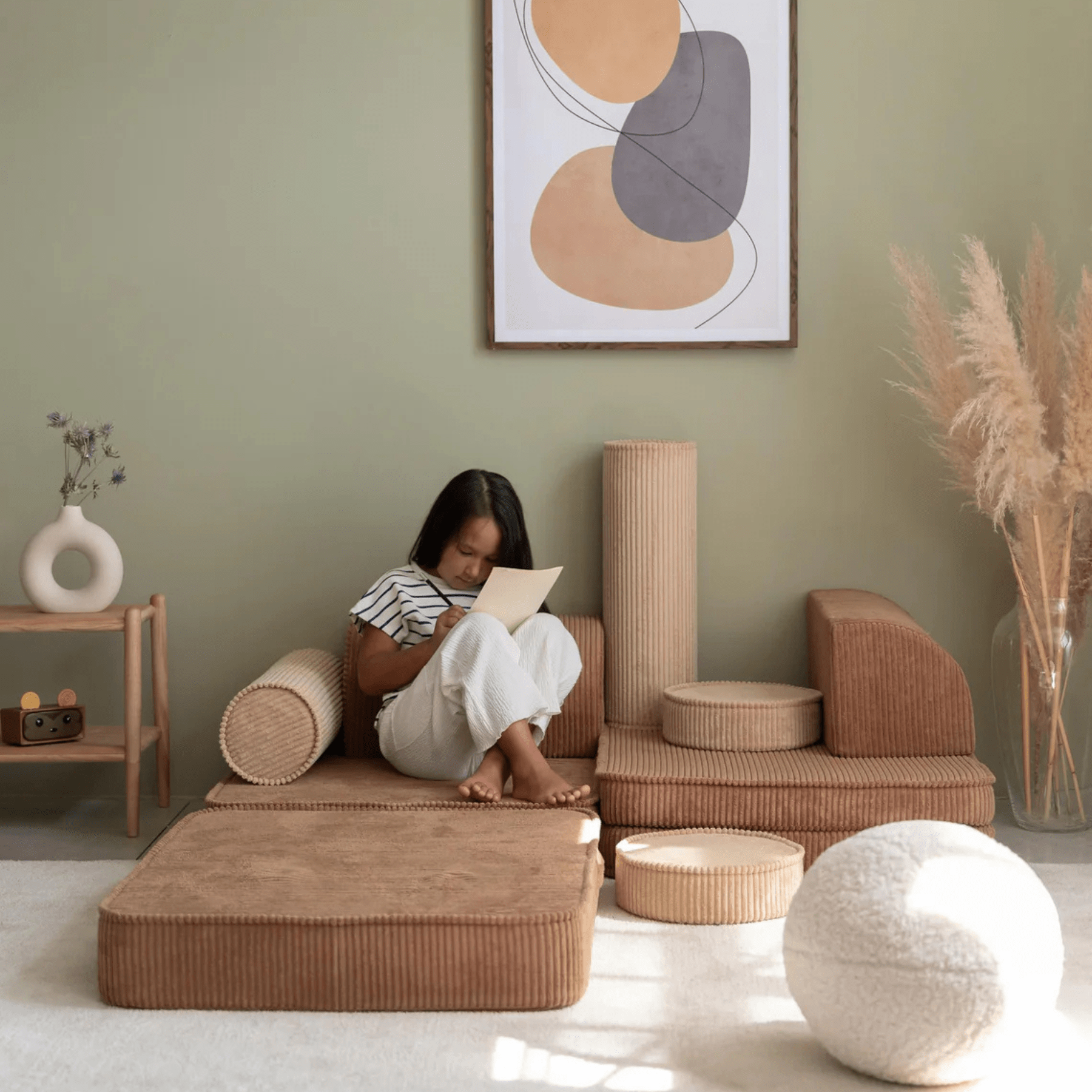 Modulares Kinder-Spielsofa Kindersofa aus Cord I wigiwama - LeoBabys