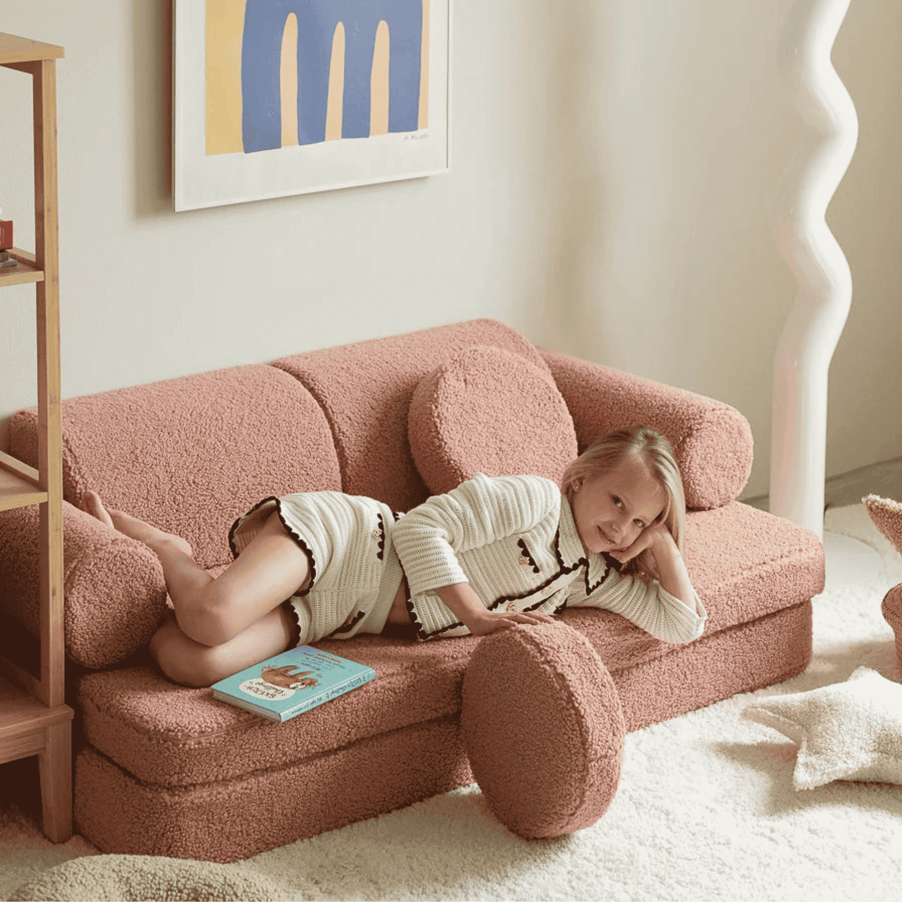 Modulares Kinder-Spielsofa Kindersofa aus Teddy I wigiwama - LeoBabys