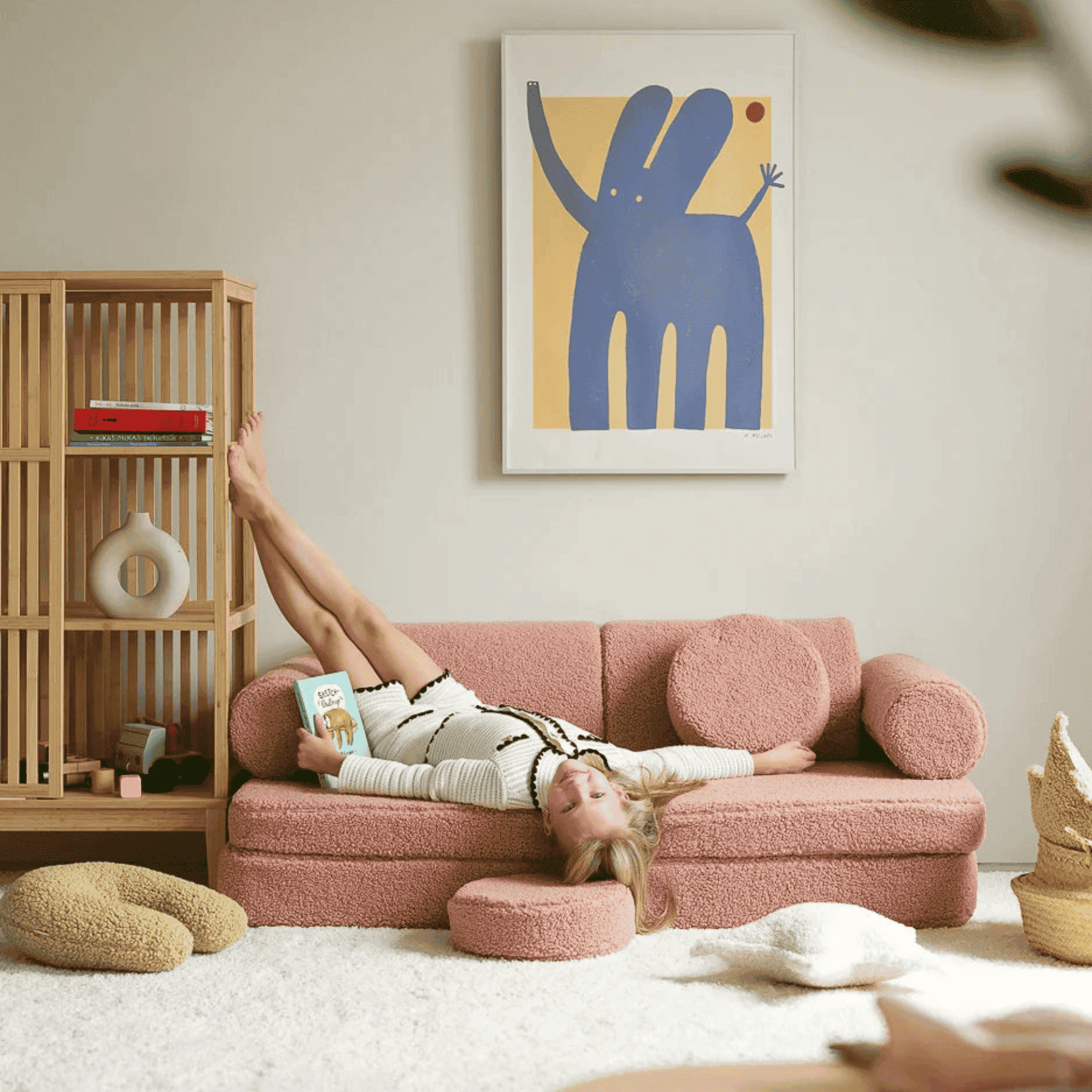 Modulares Kinder-Spielsofa Kindersofa aus Teddy I wigiwama - LeoBabys