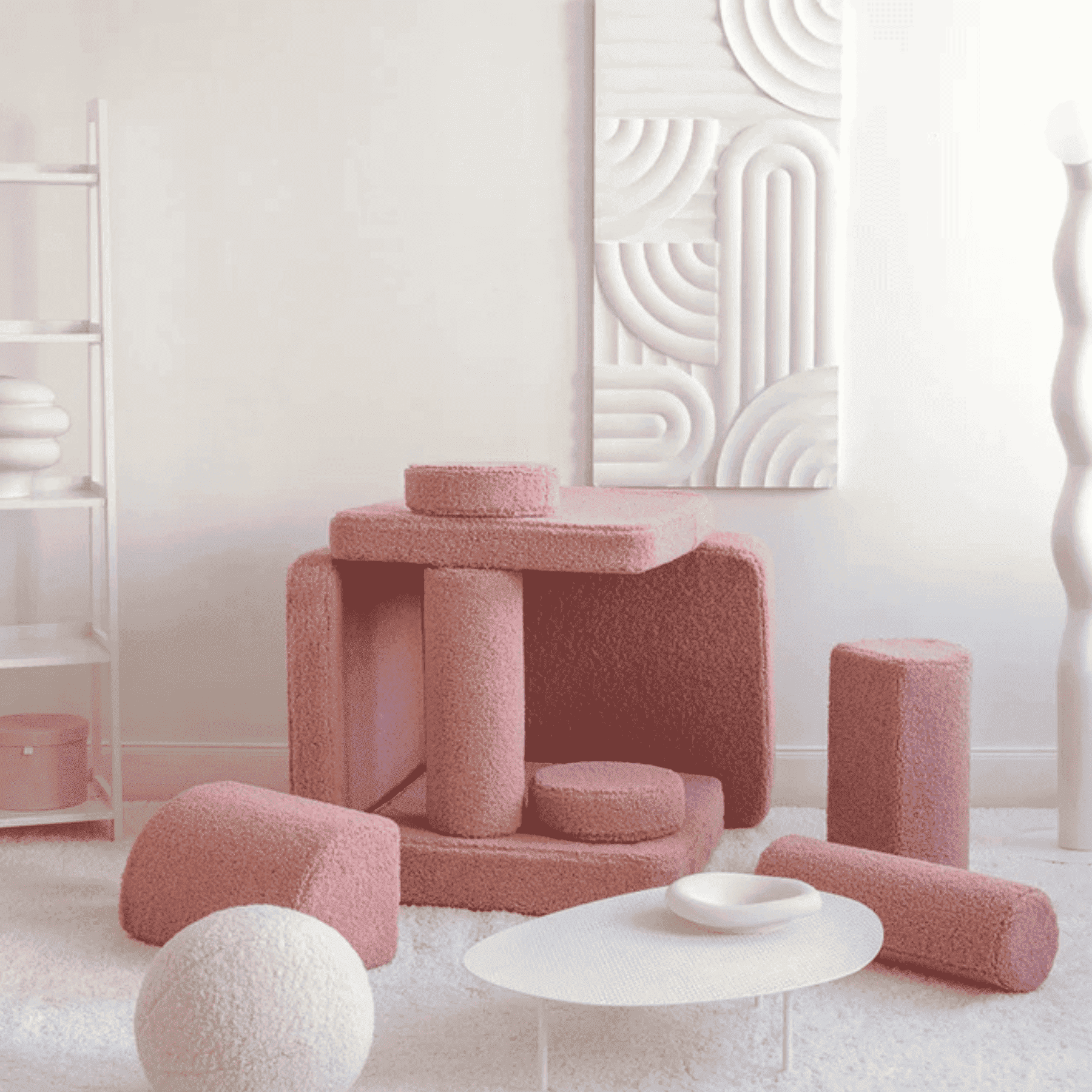 Modulares Kinder-Spielsofa Kindersofa aus Teddy I wigiwama - LeoBabys