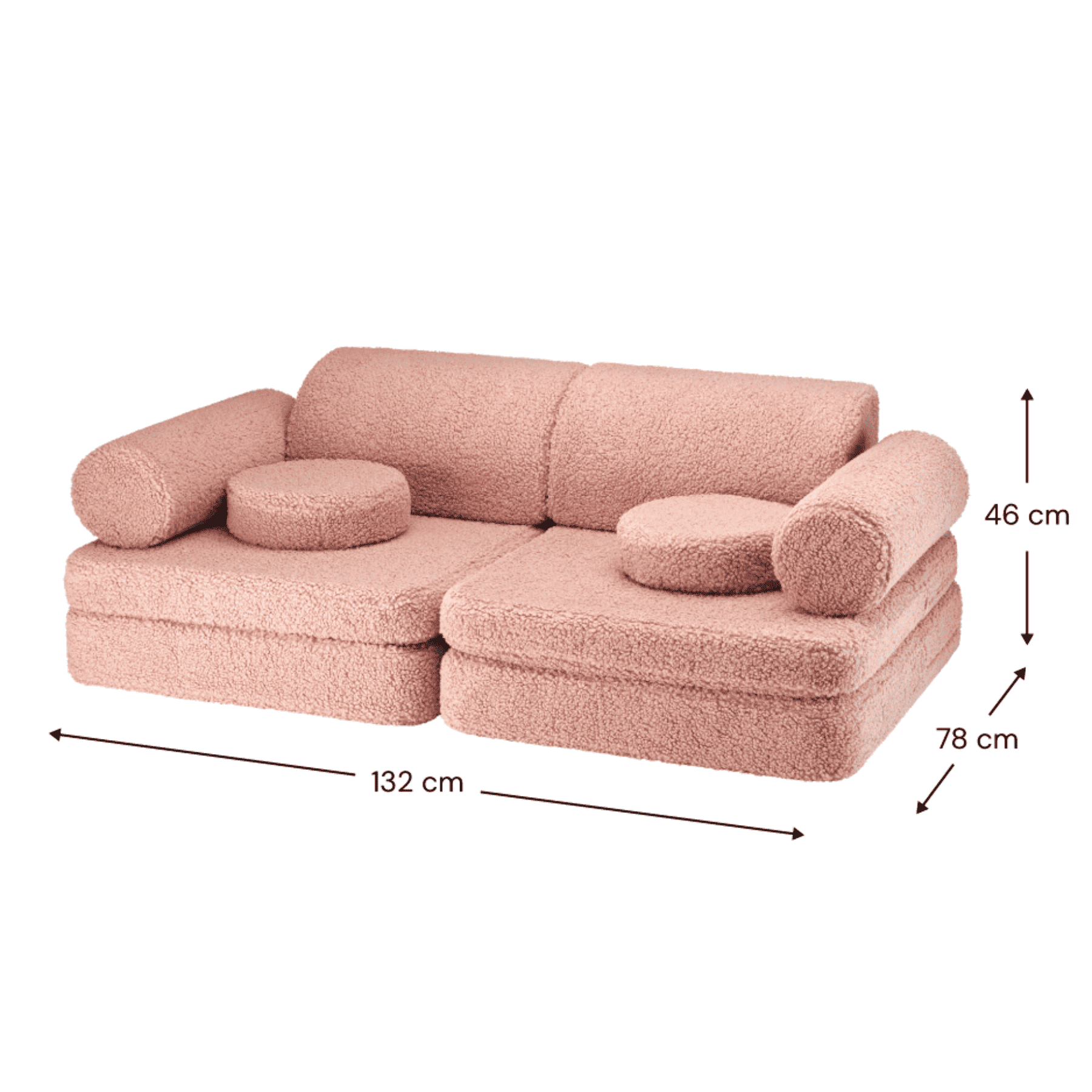 Modulares Kinder-Spielsofa Kindersofa aus Teddy I wigiwama - LeoBabys