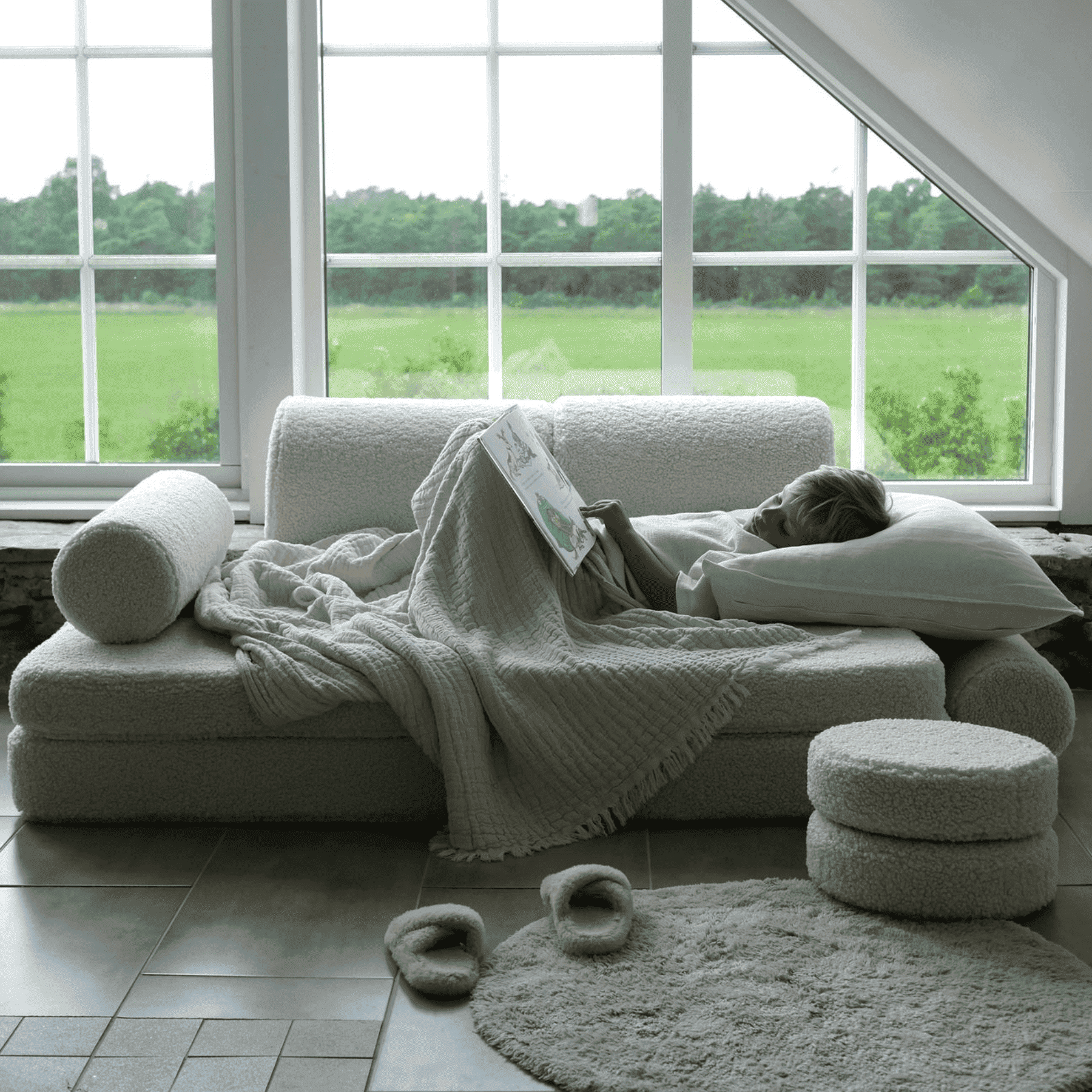 Modulares Kinder-Spielsofa Kindersofa aus Teddy I wigiwama - LeoBabys