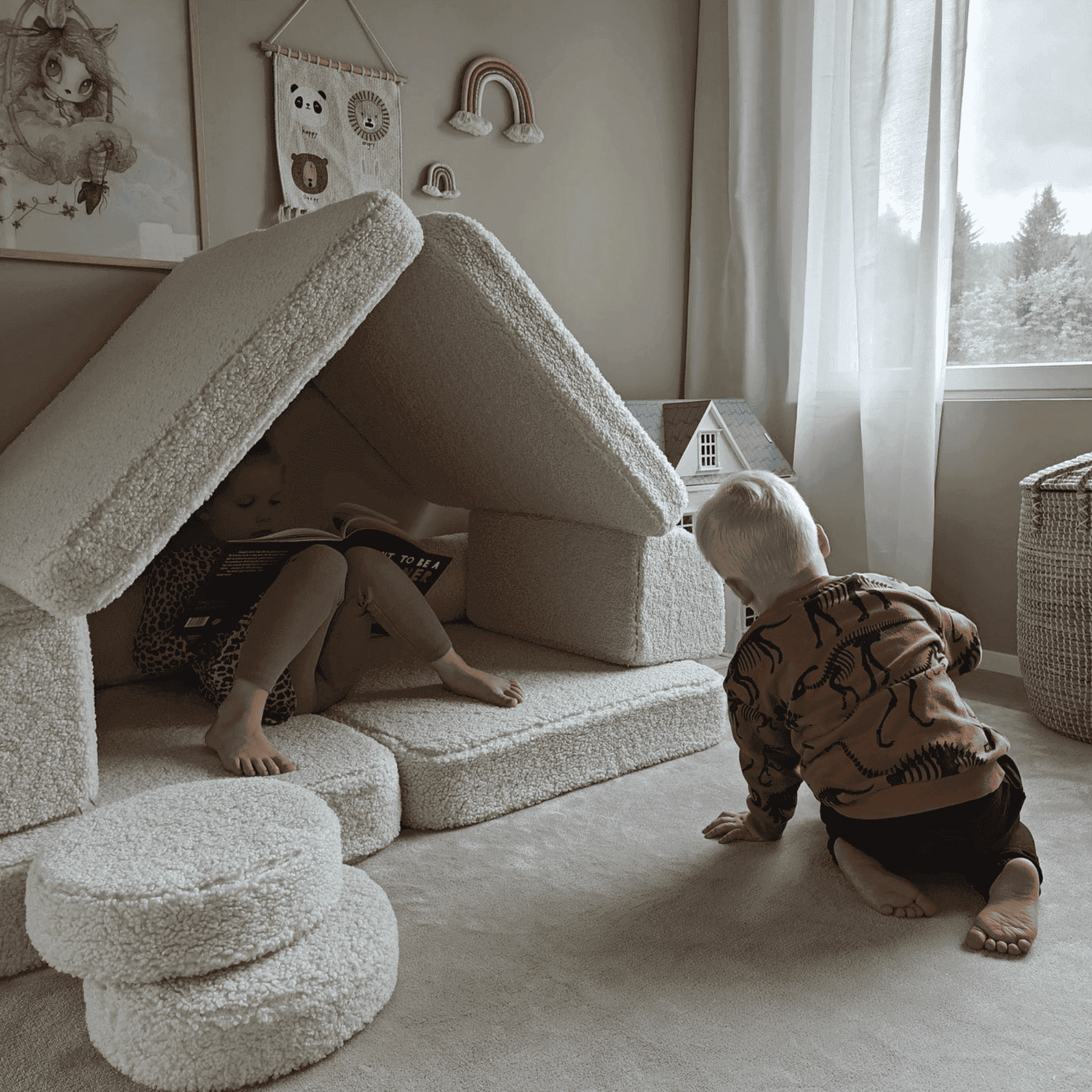 Modulares Kinder-Spielsofa Kindersofa aus Teddy I wigiwama - LeoBabys
