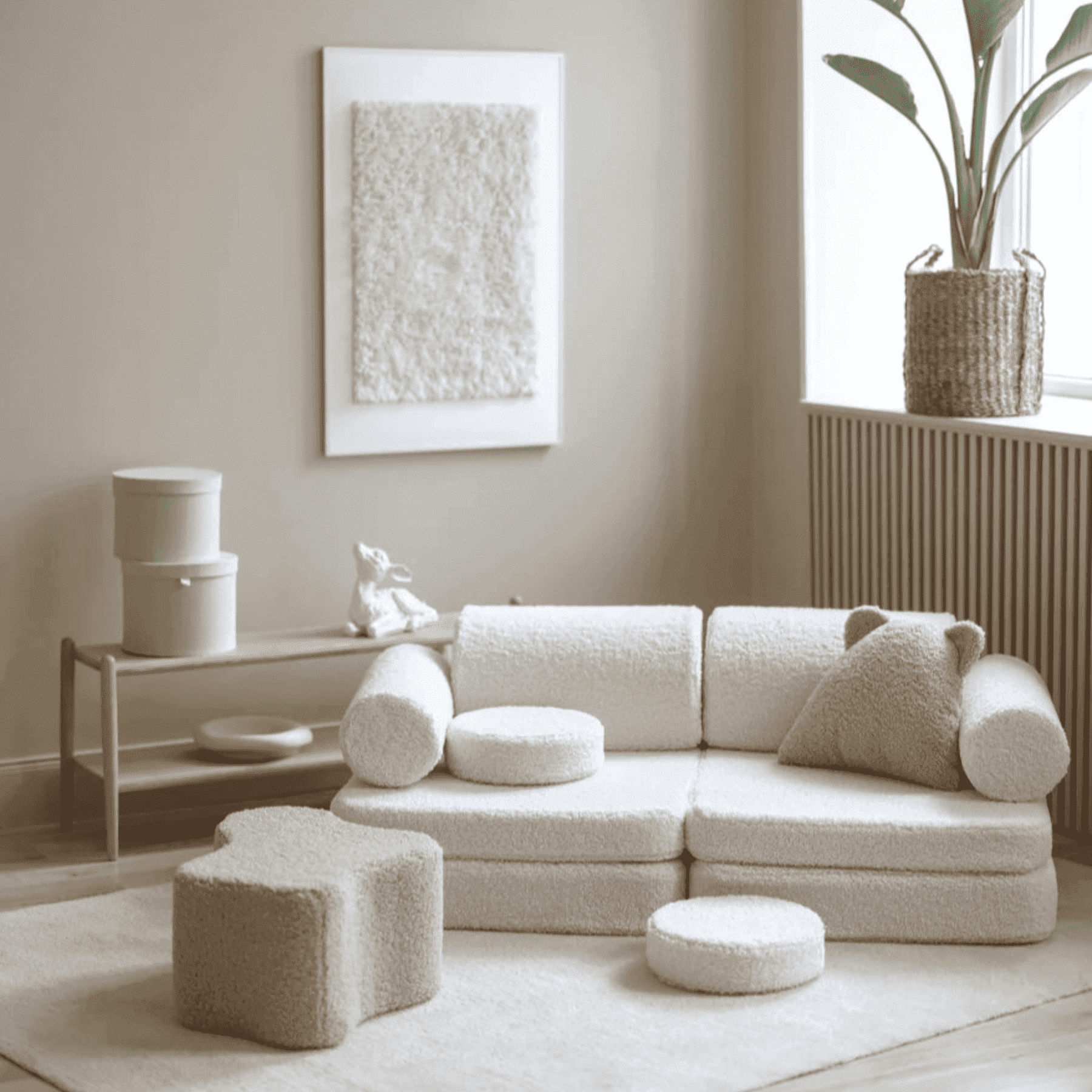 Modulares Kinder-Spielsofa Kindersofa aus Teddy I wigiwama - LeoBabys