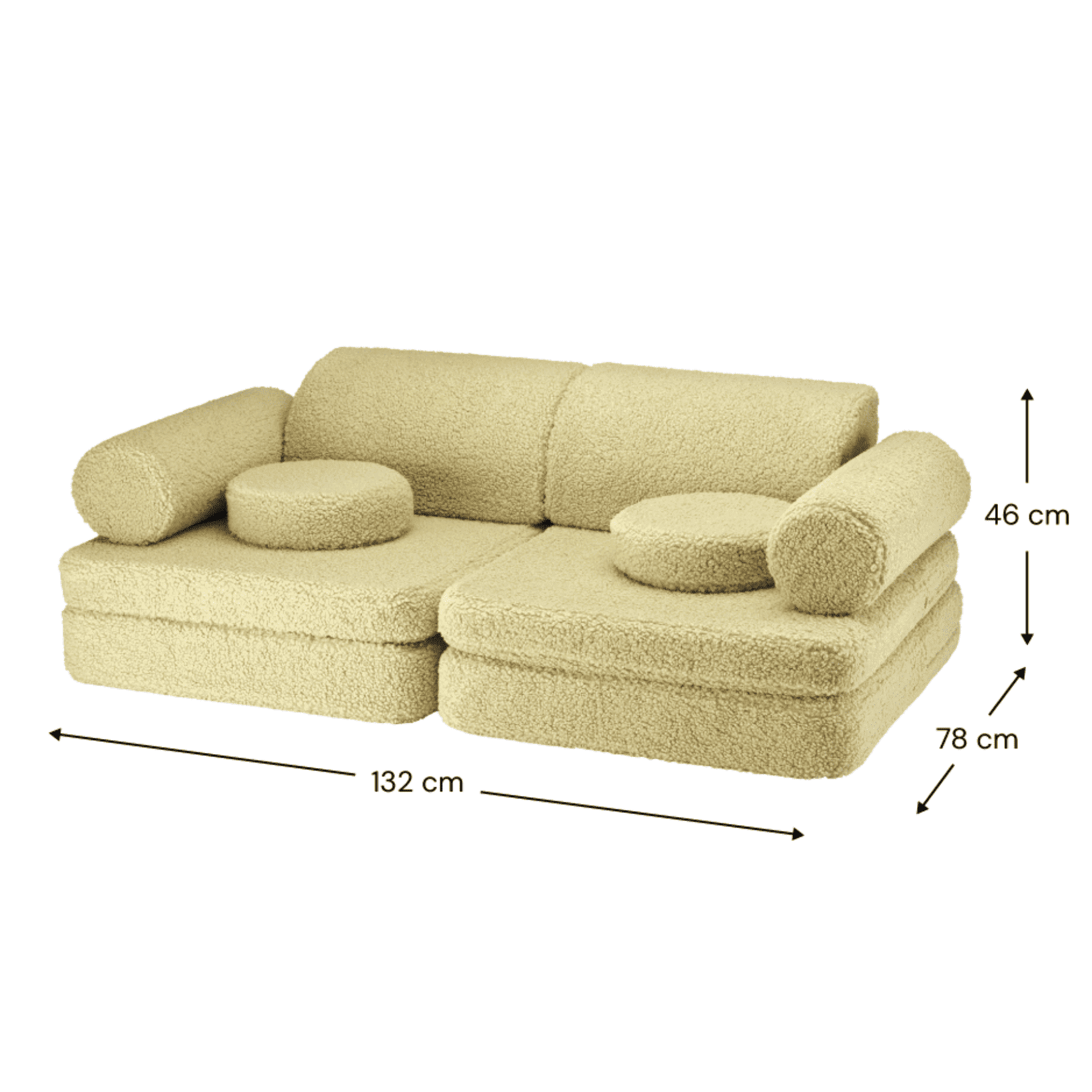 Modulares Kinder-Spielsofa Kindersofa aus Teddy I wigiwama - LeoBabys
