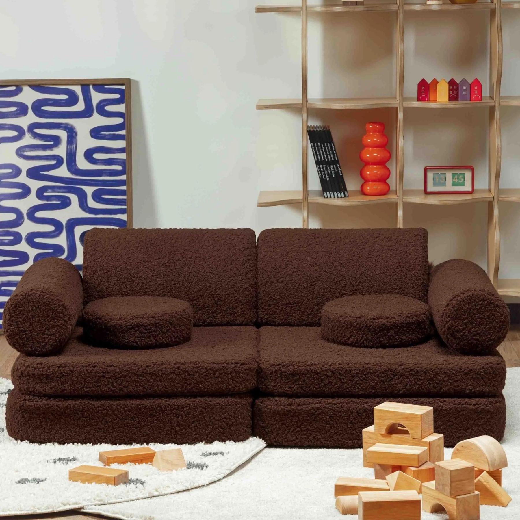 Modulares Kinder-Spielsofa Kindersofa aus Teddy I wigiwama - LeoBabys
