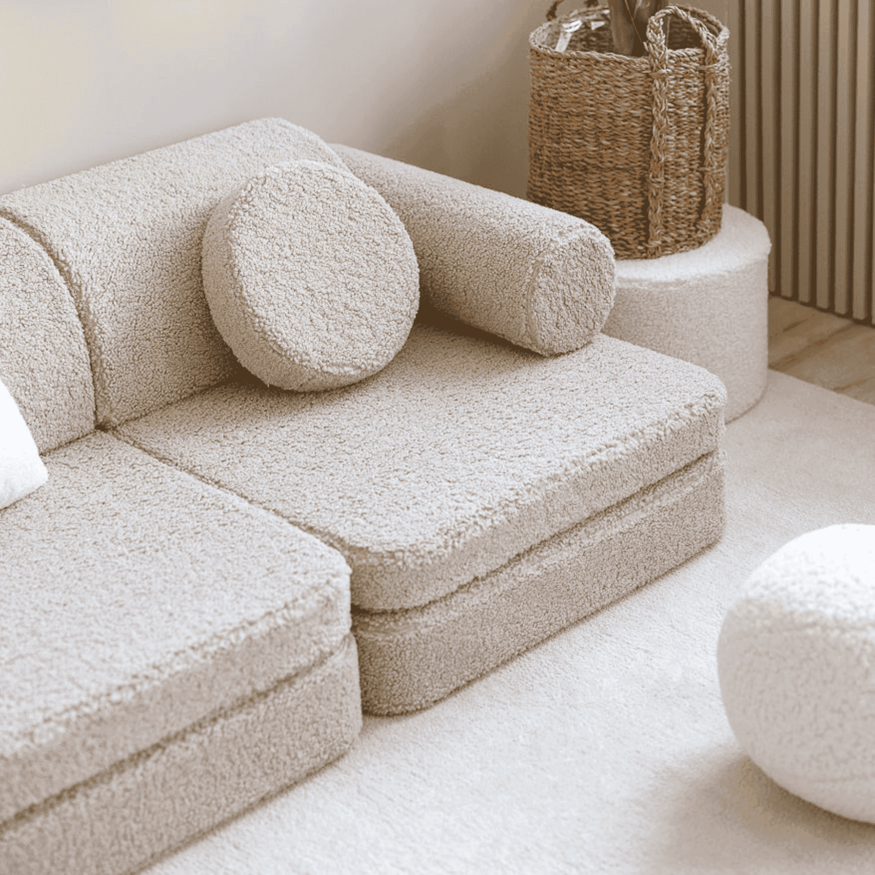 Modulares Kinder-Spielsofa Kindersofa aus Teddy I wigiwama - LeoBabys