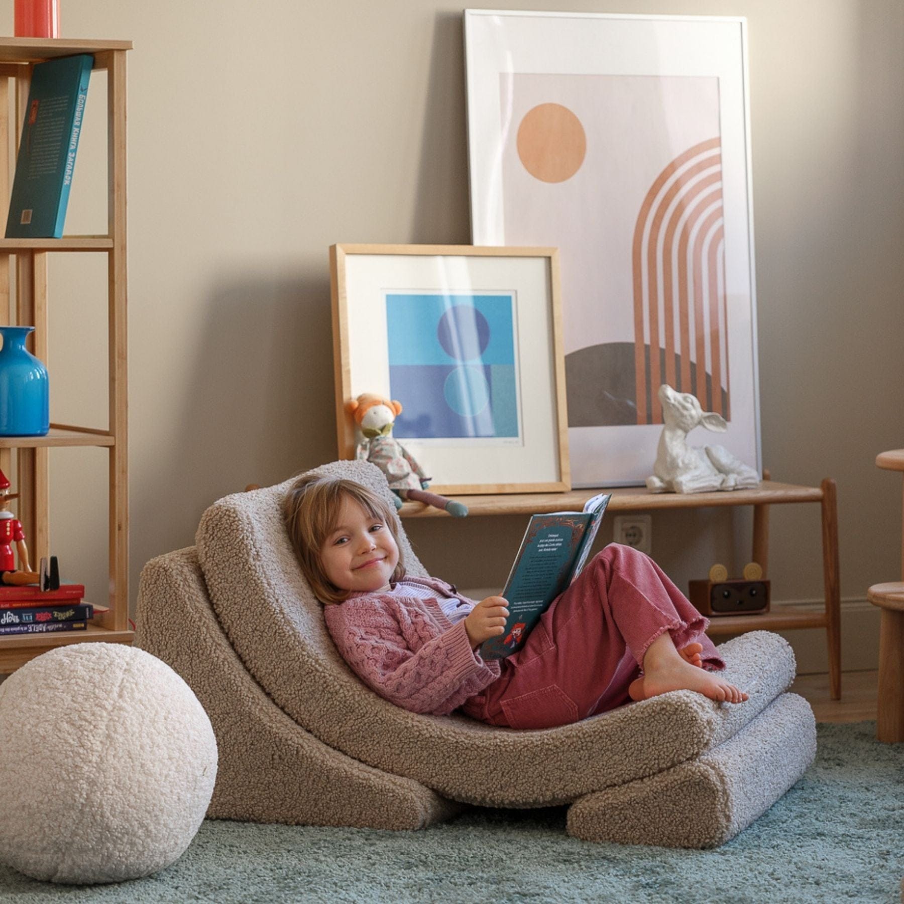 Moon Kindersessel I Wigiwama Mondstuhl – modularer Kinder-Sessel I Teddy - LeoBabys