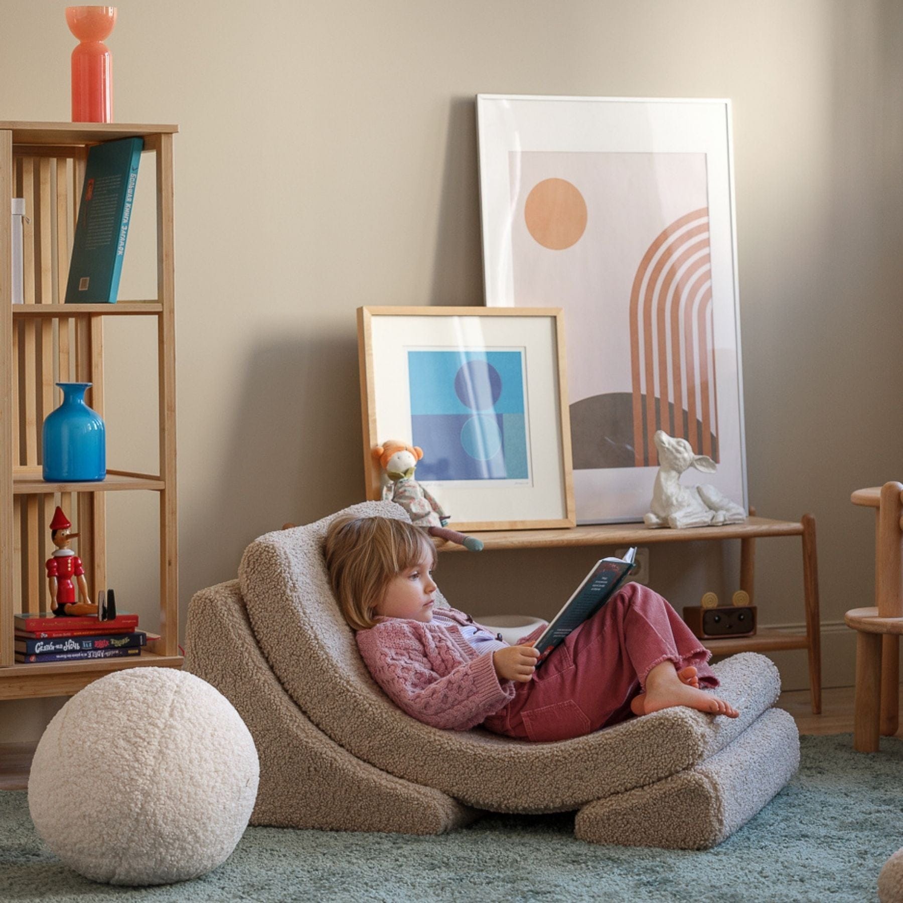 Moon Kindersessel I Wigiwama Mondstuhl – modularer Kinder-Sessel I Teddy - LeoBabys