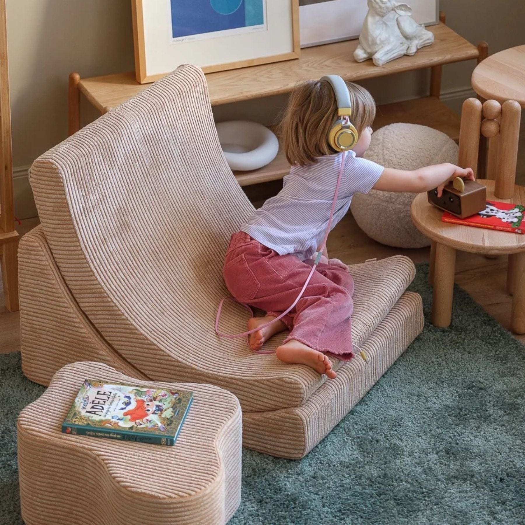 Moon Kindersessel I Wigiwama Mondstuhl – modularer Kinder-Sessel I Cord - LeoBabys