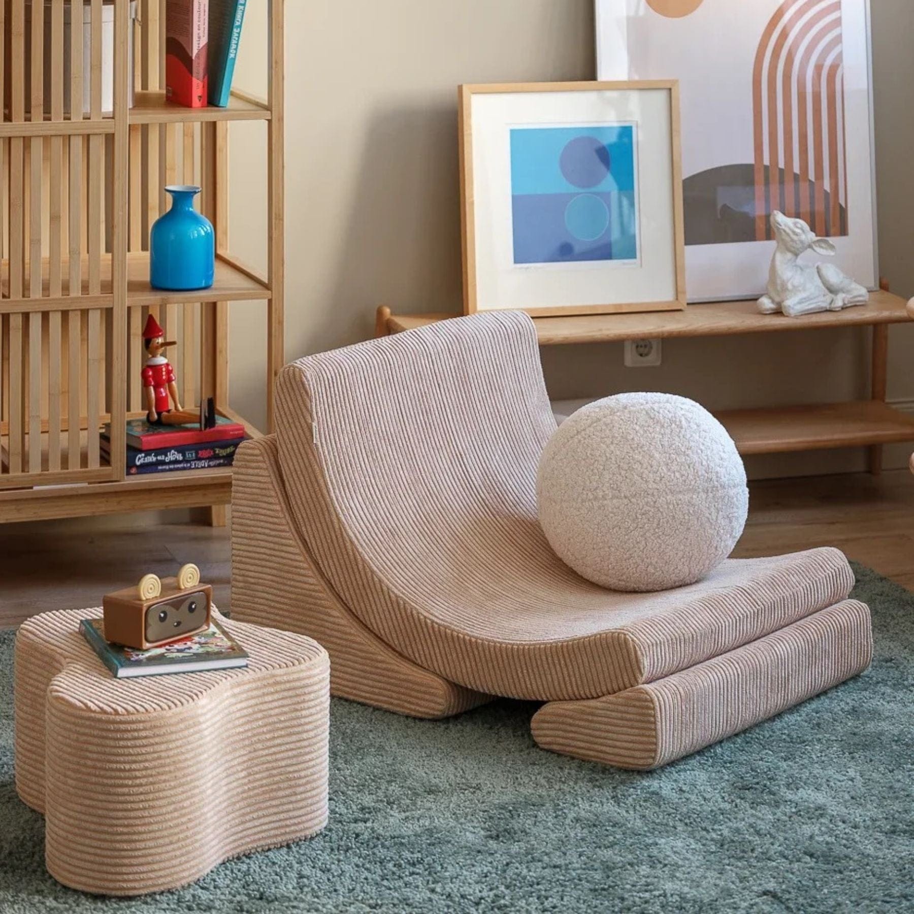 Moon Kindersessel I Wigiwama Mondstuhl – modularer Kinder-Sessel I Cord - LeoBabys