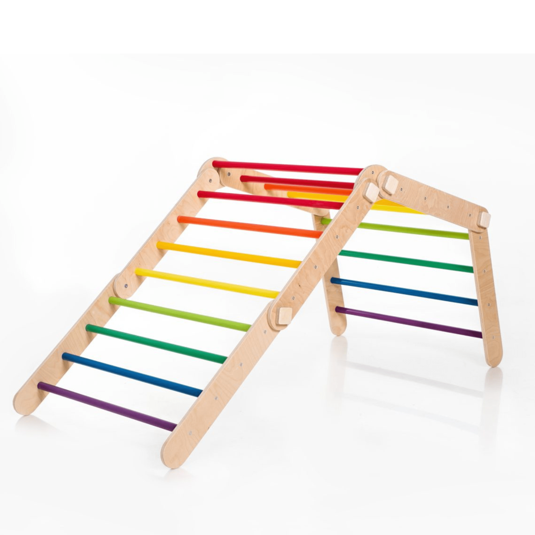 Pikler Dreieck Set Bunt – 4-in-1 Motorik-Kletterbaukasten - LeoBabys