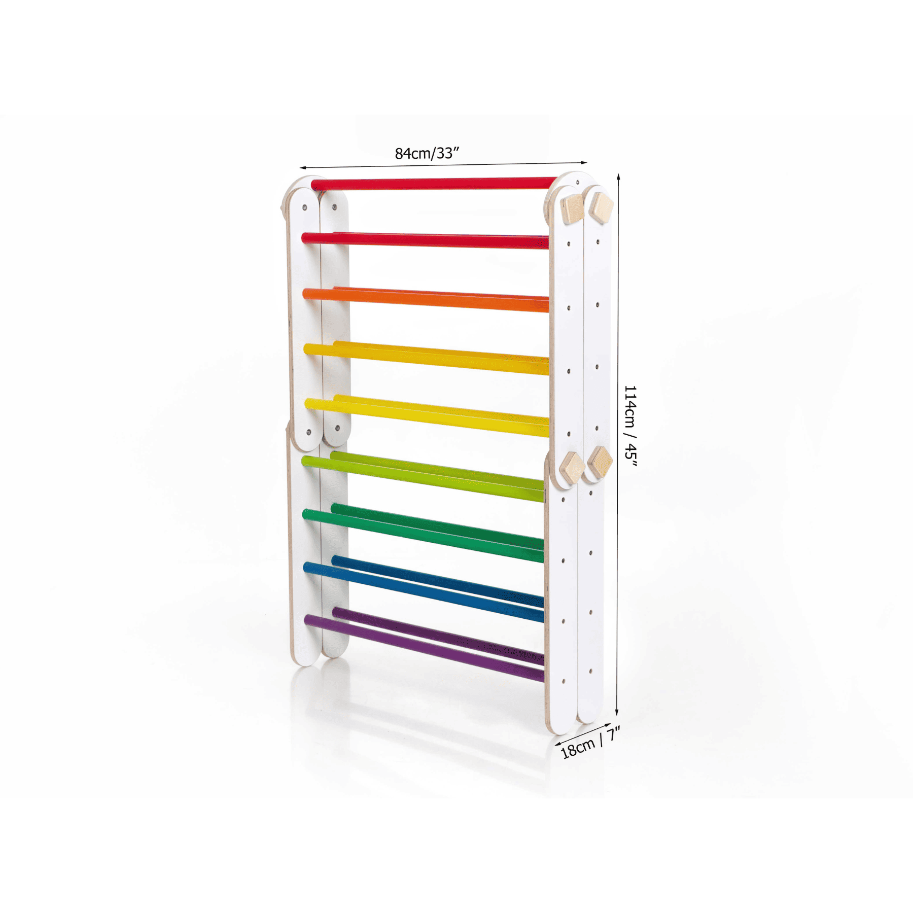Pikler Dreieck Rutsche Wandelbar Bunt – 4-in-1 verstellbares Motorik-Kletterset - LeoBabys