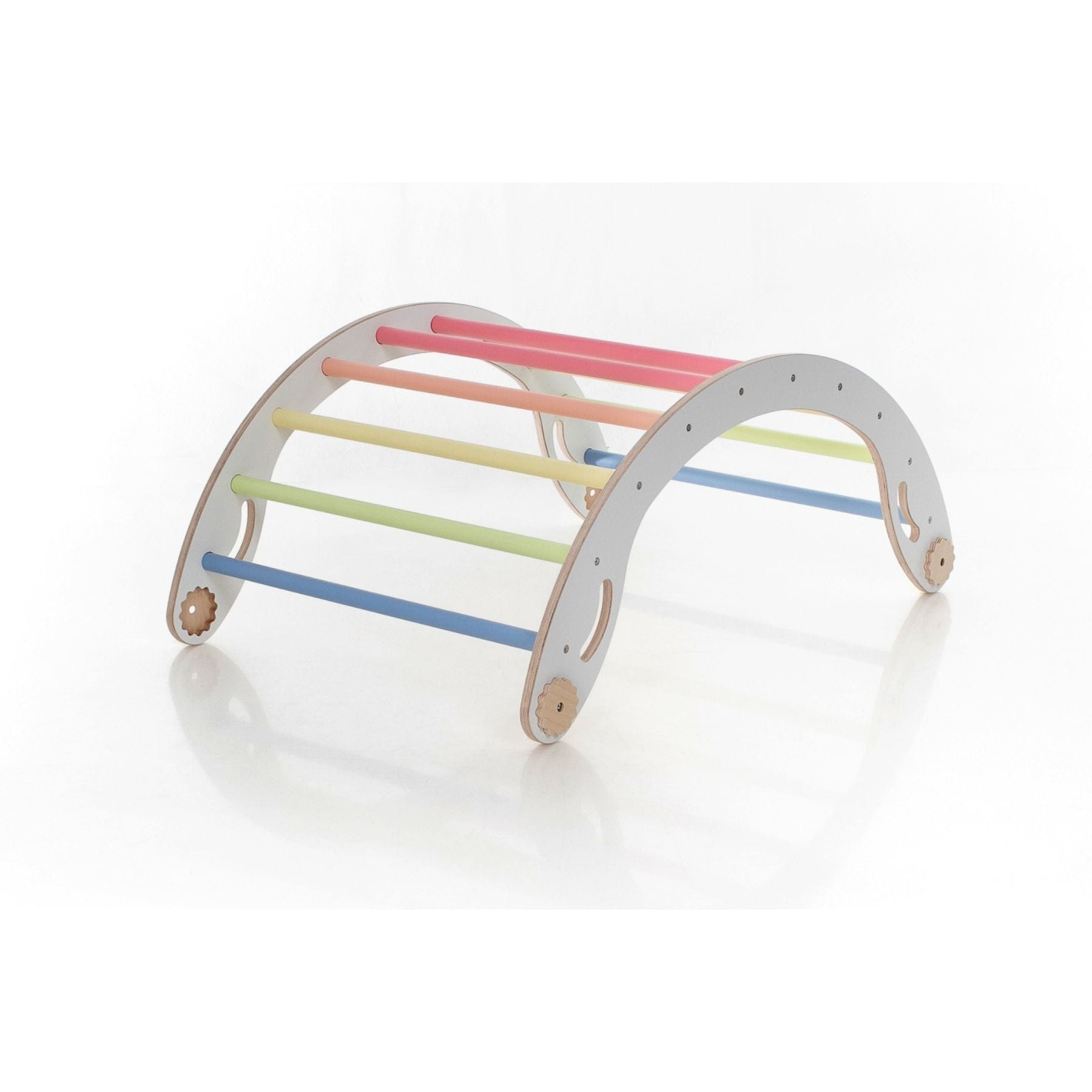 Pikler Dreieck Set Weiß & Pastell – 4-in-1 klappbar & modular erweiterbar - LeoBabys