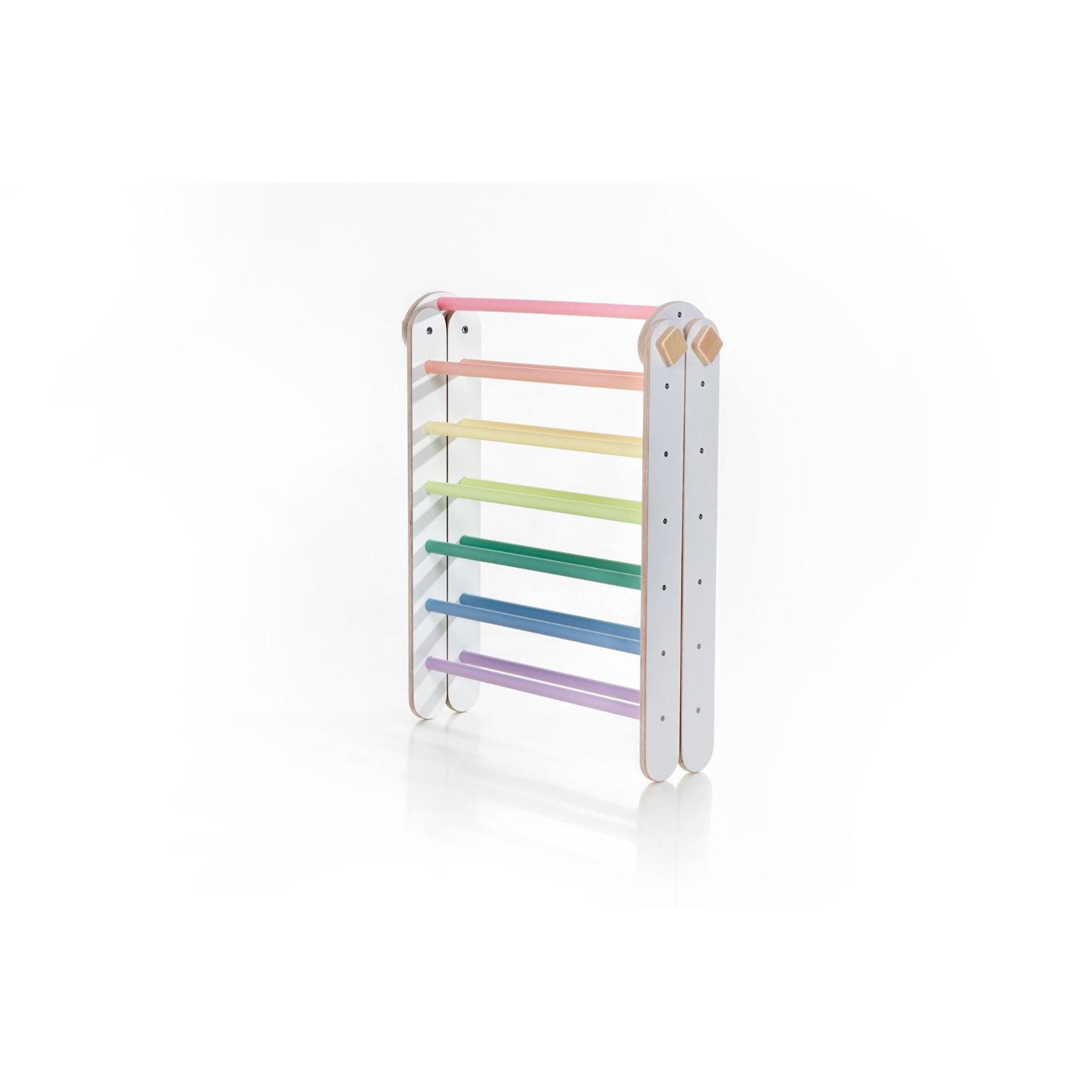 Pikler Dreieck Set Weiß & Pastell – 4-in-1 klappbar & modular erweiterbar - LeoBabys