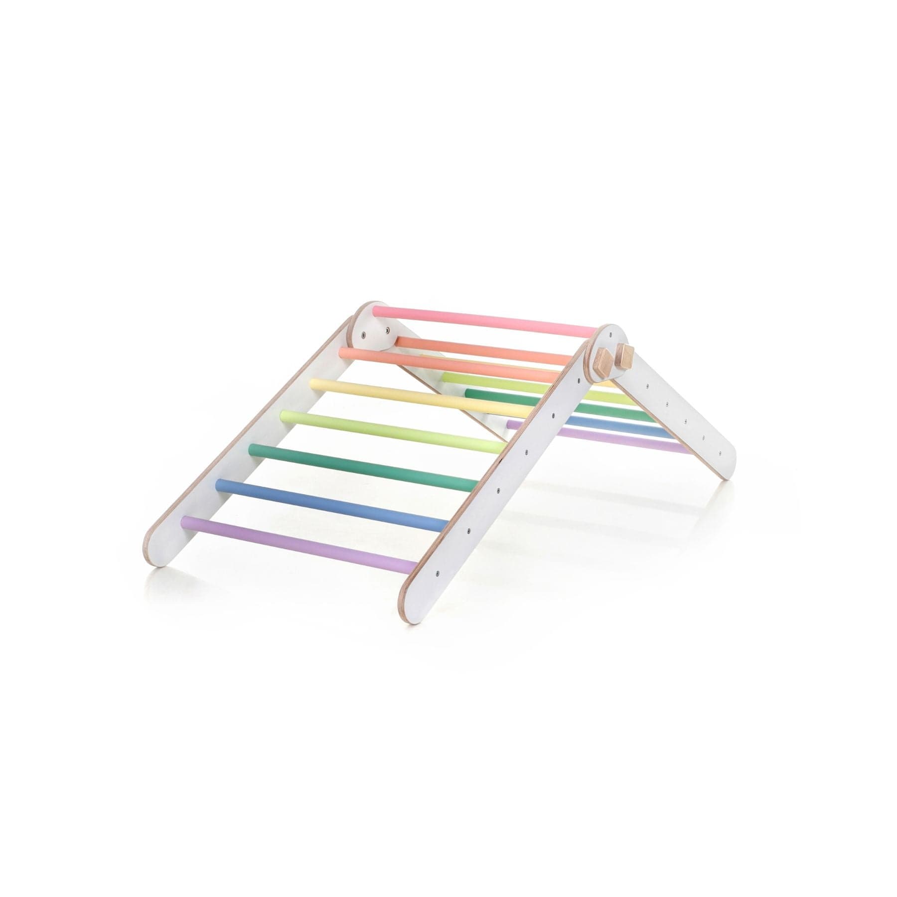 Pikler Dreieck Set Weiß & Pastell – 4-in-1 klappbar & modular erweiterbar - LeoBabys