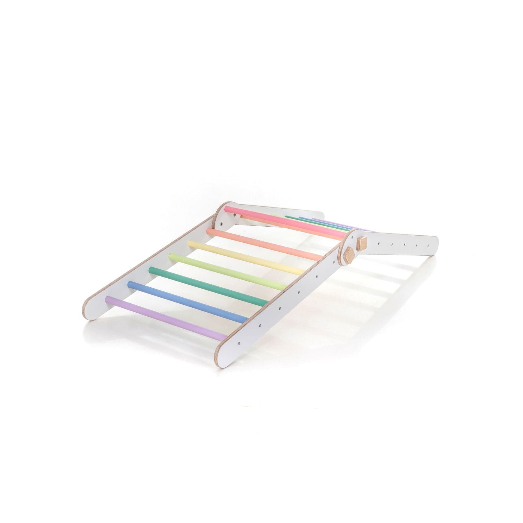 Pikler Dreieck Set Weiß & Pastell – 4-in-1 klappbar & modular erweiterbar - LeoBabys