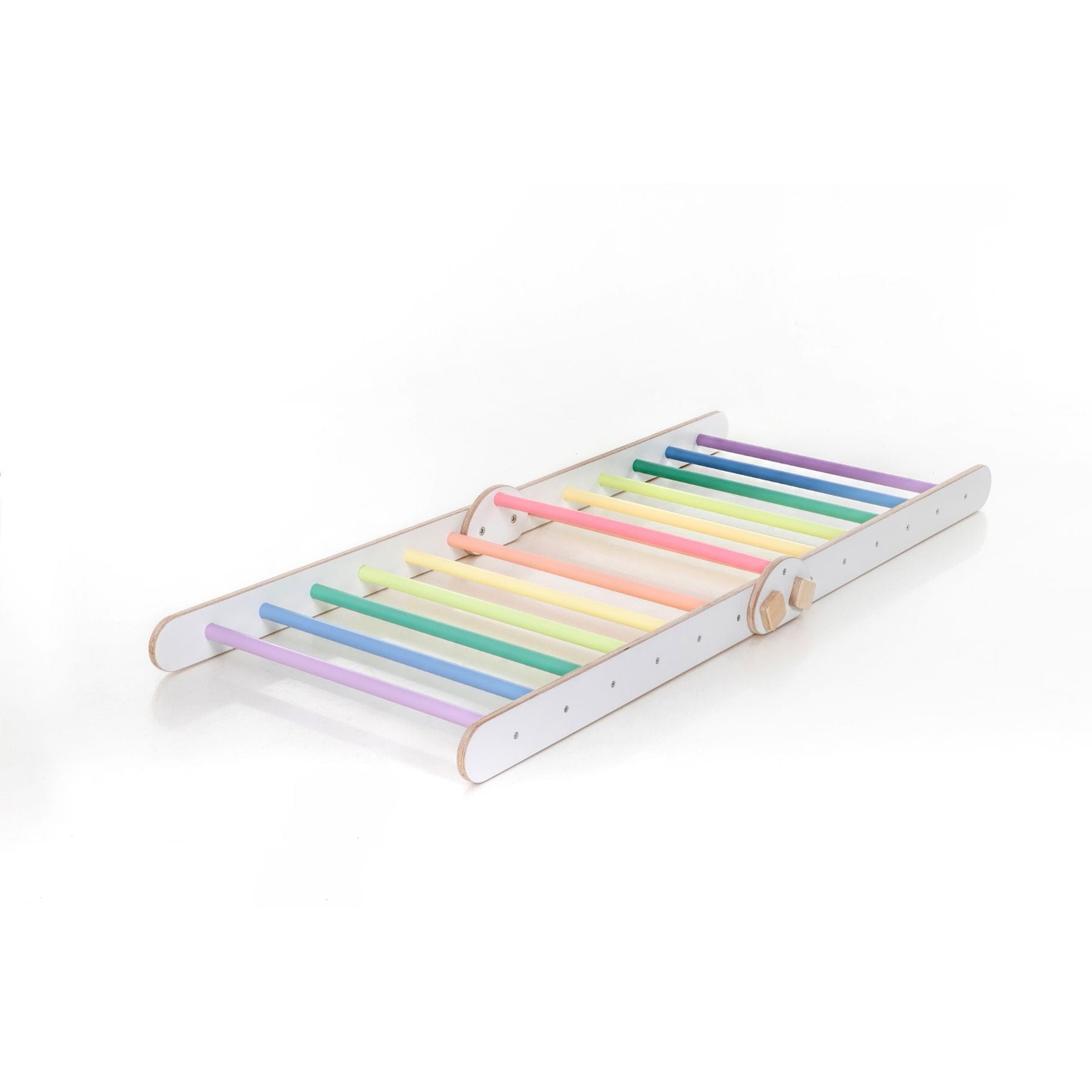 Pikler Dreieck Set Weiß & Pastell – 4-in-1 klappbar & modular erweiterbar - LeoBabys