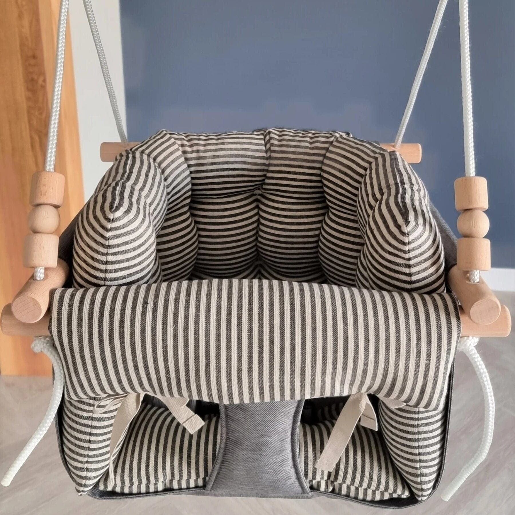 Premium baby swing, weatherproof, dark grey