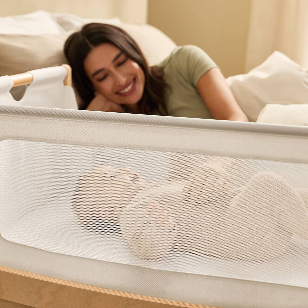 Beistellbetten Snüz SnüzPod5 Beistellbett Natural mit Matratze, Liegefläche 80 × 44 cm