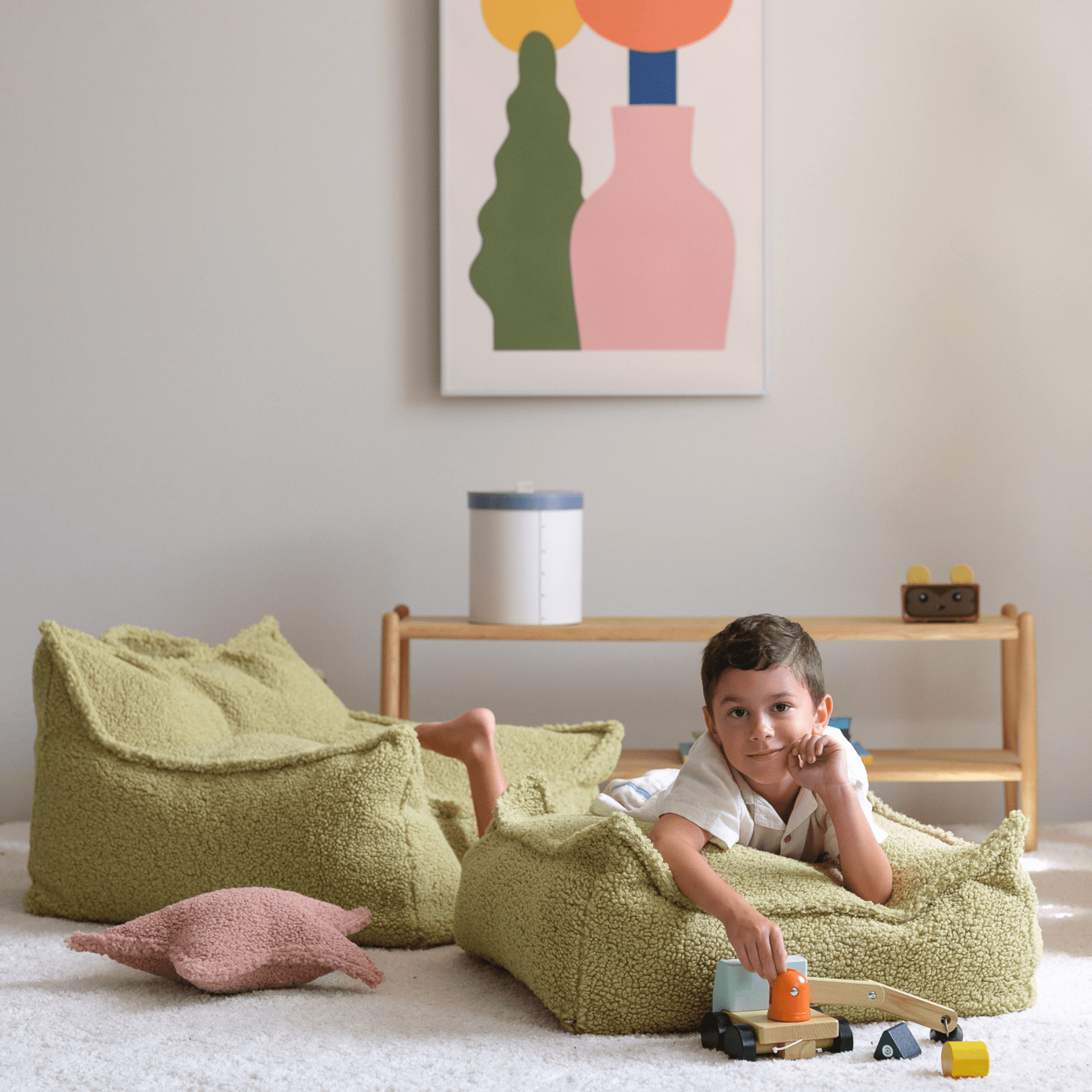 Kinder Ottoman Sitzgelegenheit & Beanbag Bundle – Wigiwama