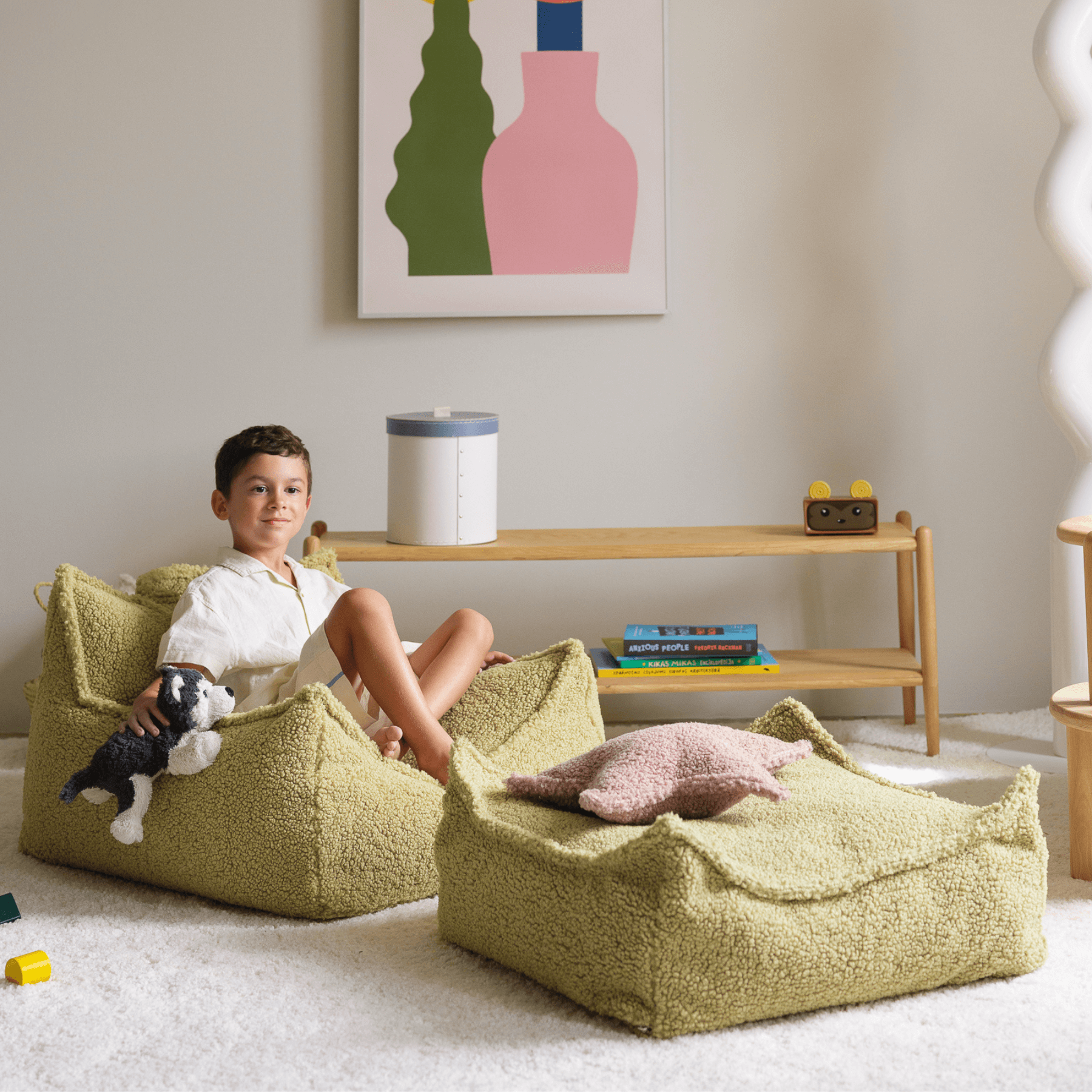 Kinder Ottoman Sitzgelegenheit & Beanbag Bundle – Wigiwama