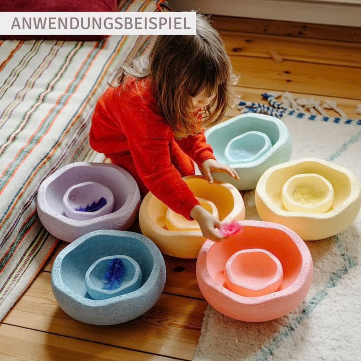 Stapelsteine Stapelstein Mini rainbow Winter Special, 6 + 1 Minis, classic oder pastel