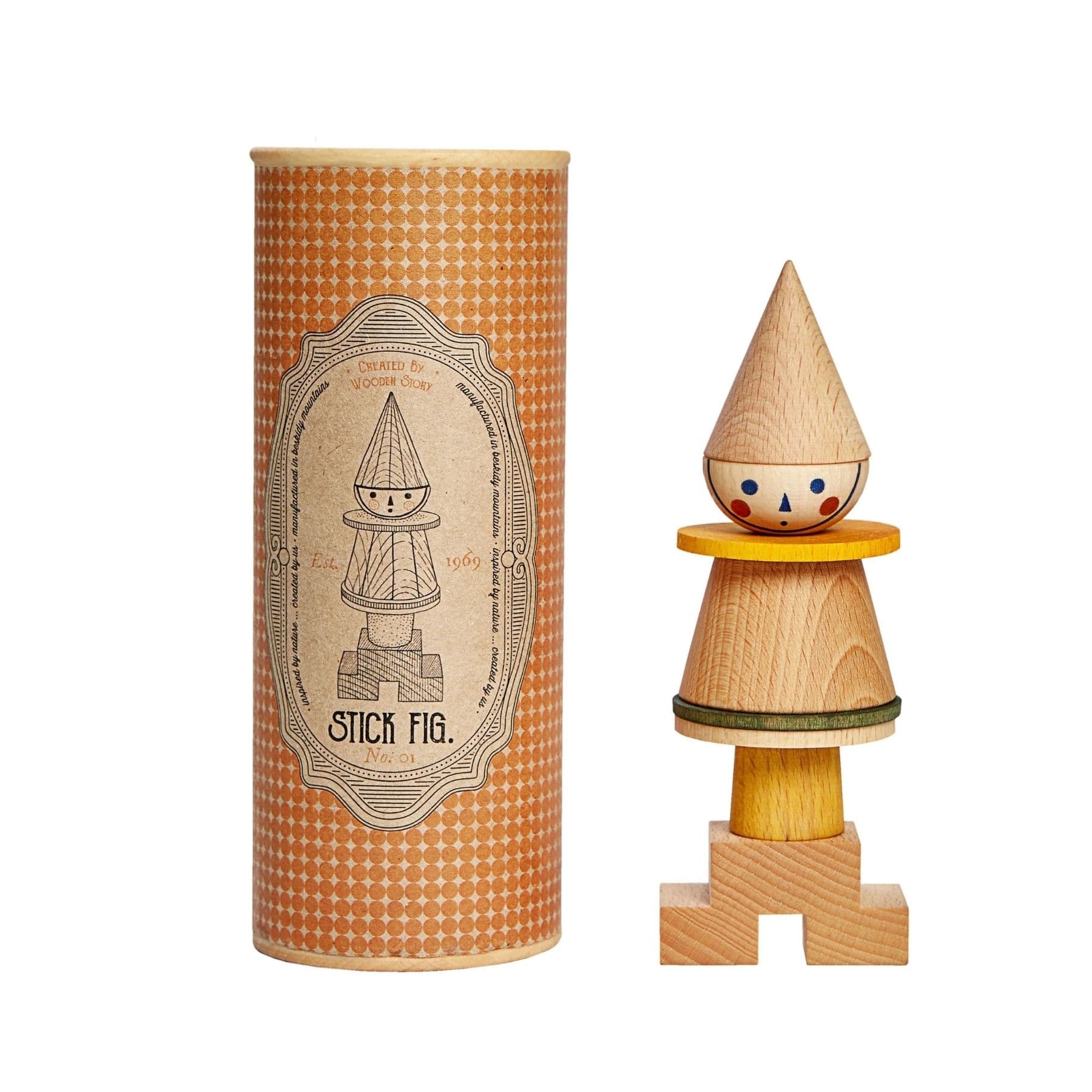 Steckfigur LALA - Montessori Stapelfigur aus Holz | Wooden Story