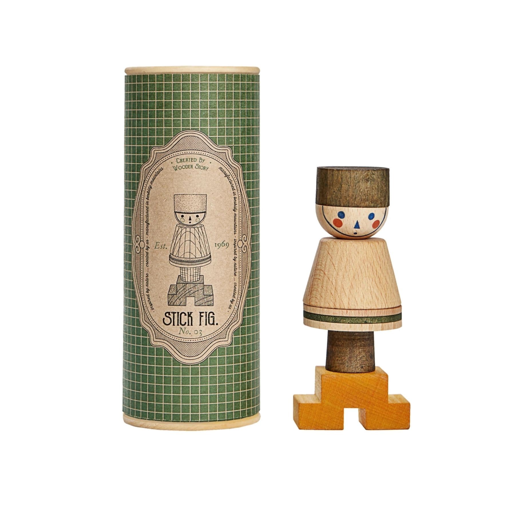 Steckfigur LALA - Montessori Stapelfigur aus Holz | Wooden Story