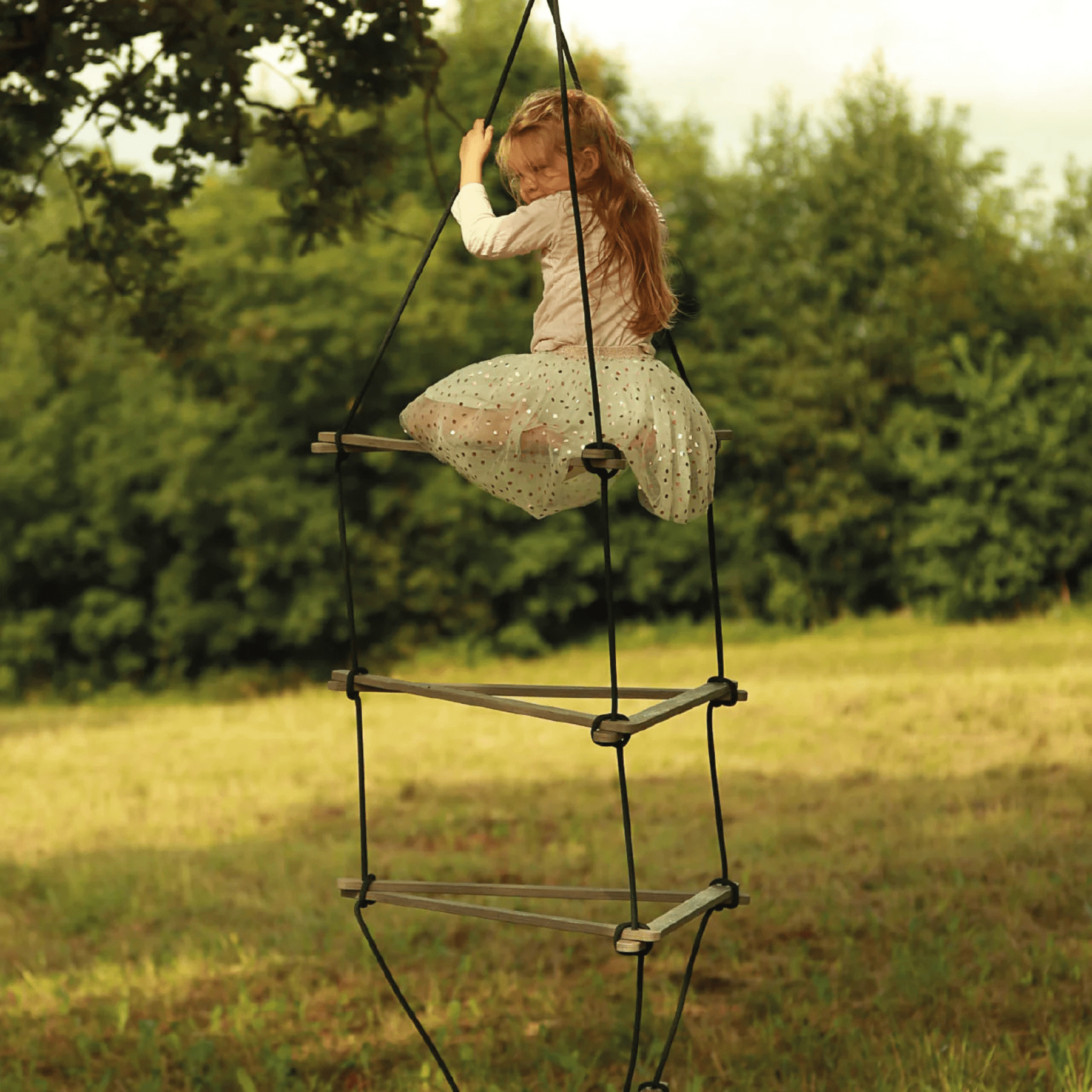 Dreieckige Kletterseil-Schaukel - Strickleiter Dreieckige Schaukel - LeoBabys