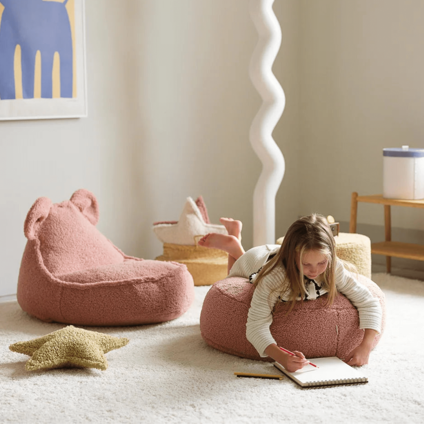 Kinder Sitzsack & Ottoman Sitzgelegenheit Set wigiwama