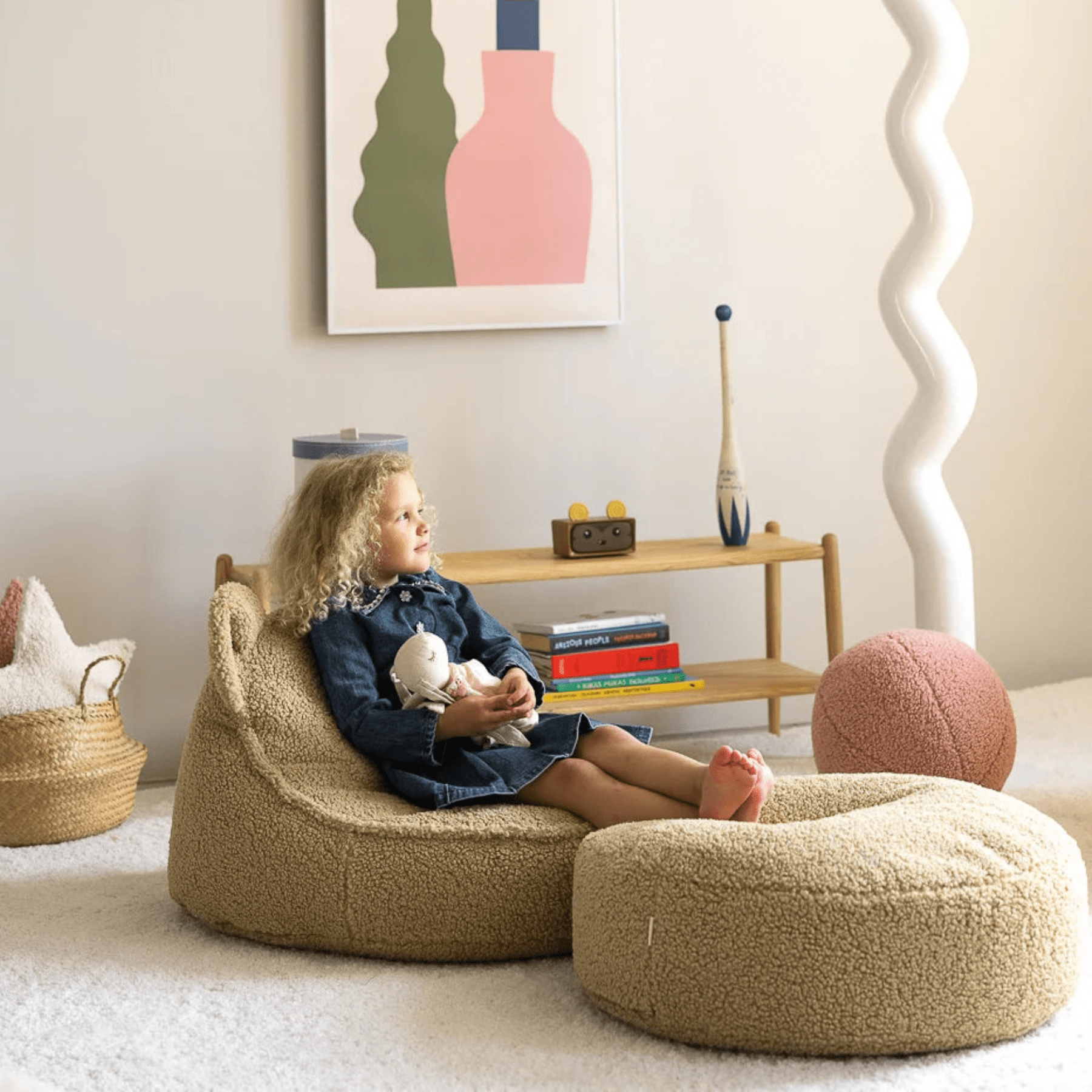 Kinder Sitzsack & Ottoman Sitzgelegenheit Set wigiwama