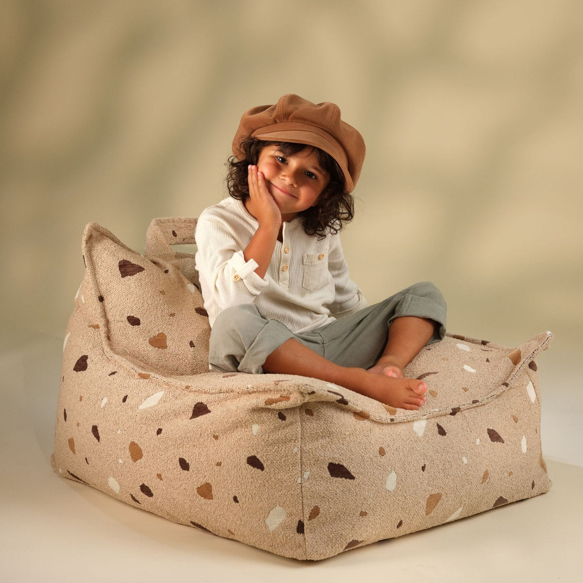 Sitzsäcke wigiwama Sitzsack-Sessel Terrazzo aus Bouclé für Kinder