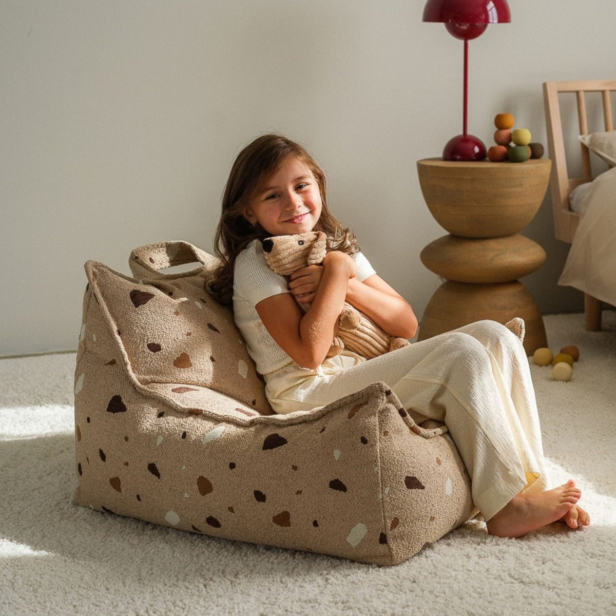 Sitzsäcke wigiwama Sitzsack-Sessel Terrazzo aus Bouclé für Kinder